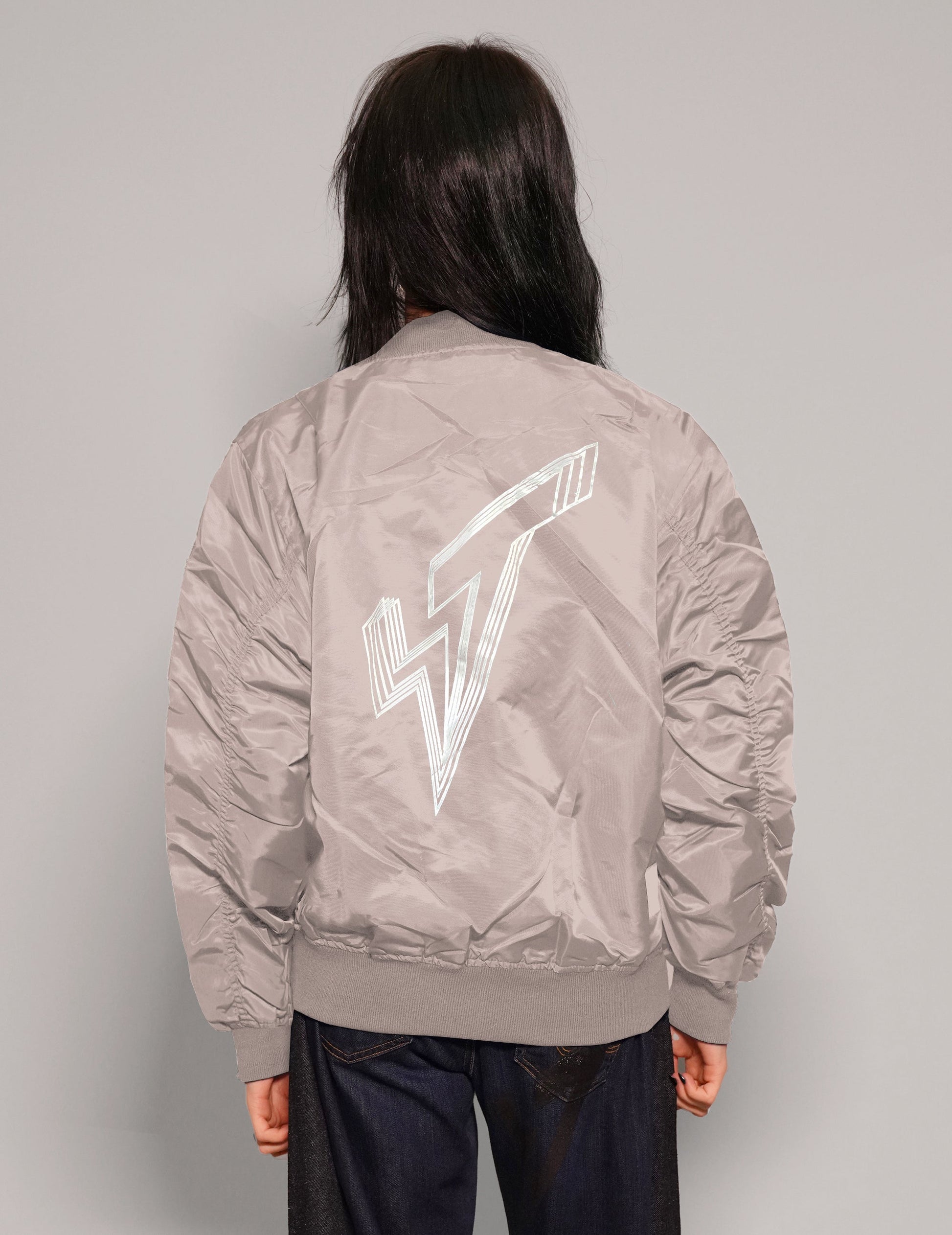 Grey Lightweight Bomber Jacket