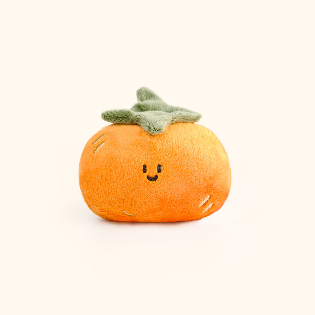 Persimmon Plush Bag Charm in Vibrant Orange
