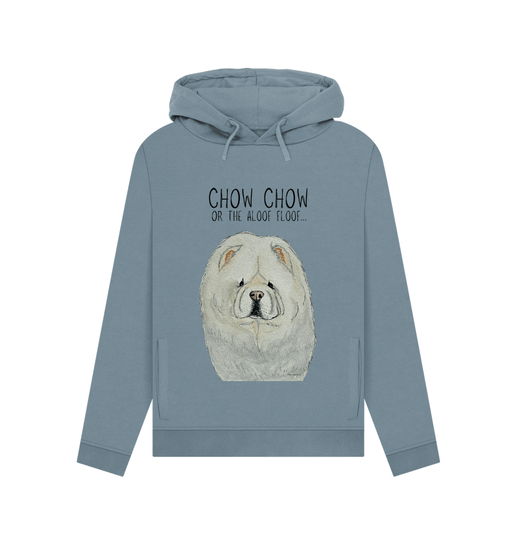 Cream Chow Chow Women's Hoodie with Aloof Floof Design