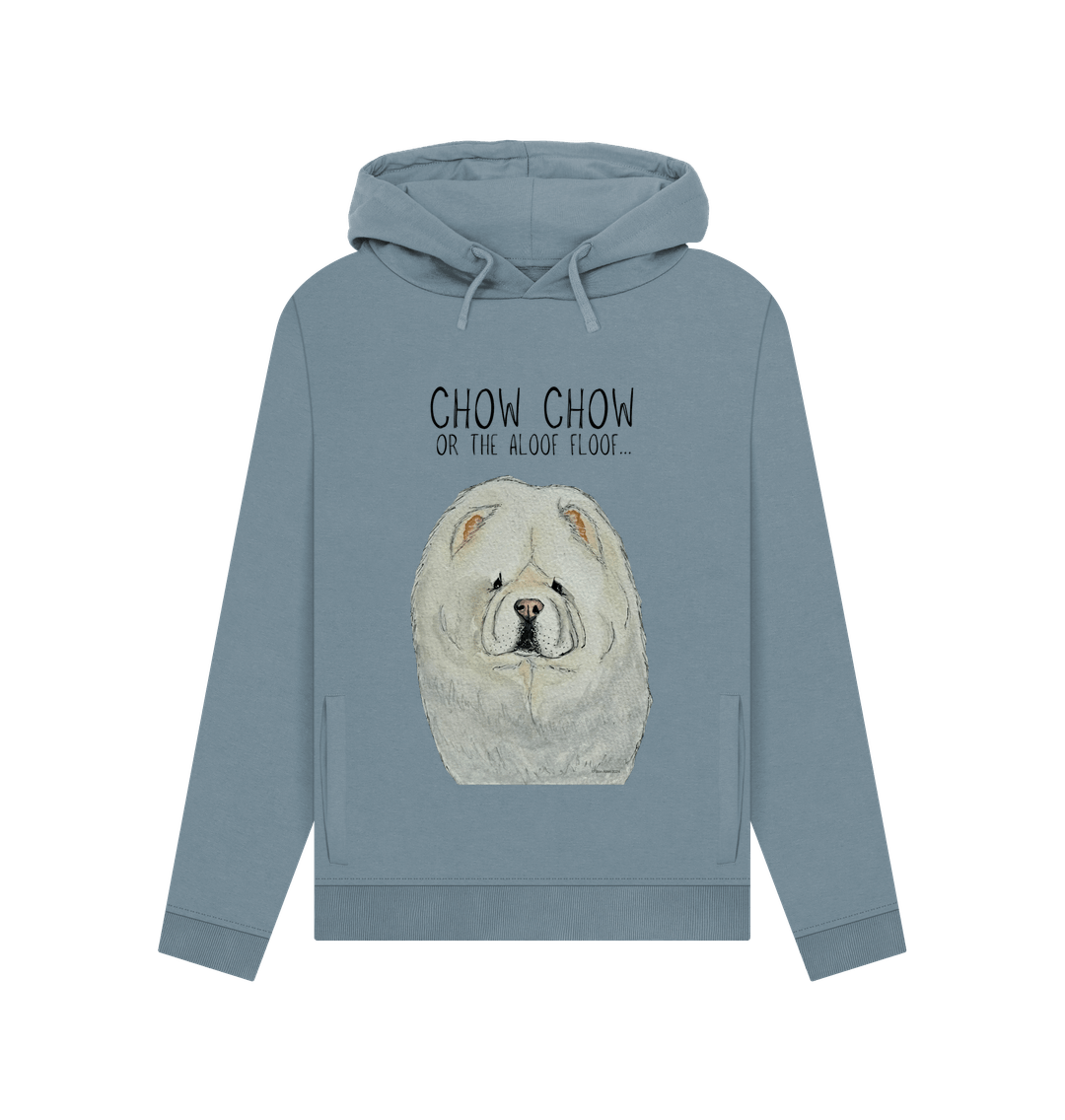 Cream Chow Chow Women's Hoodie with Aloof Floof Design