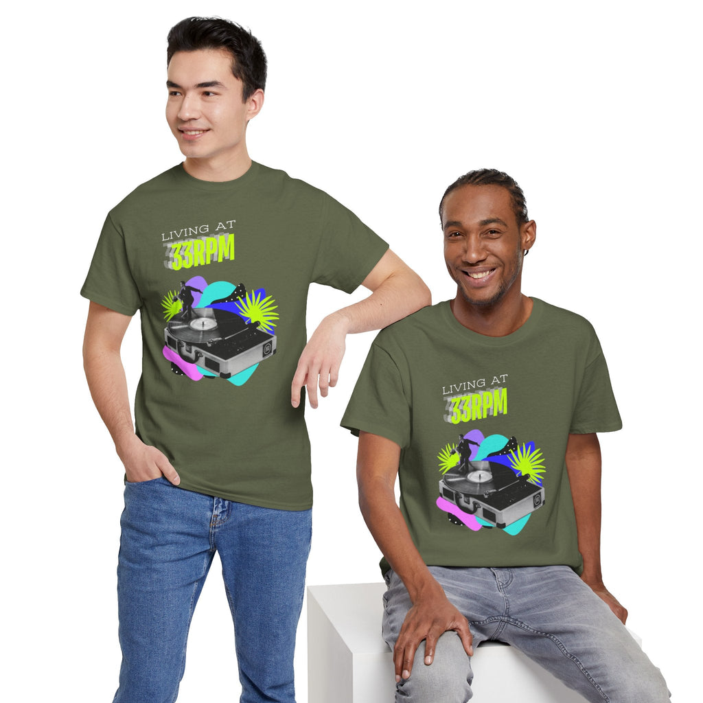 Living at 33rpm Flouro Men's T-Shirt