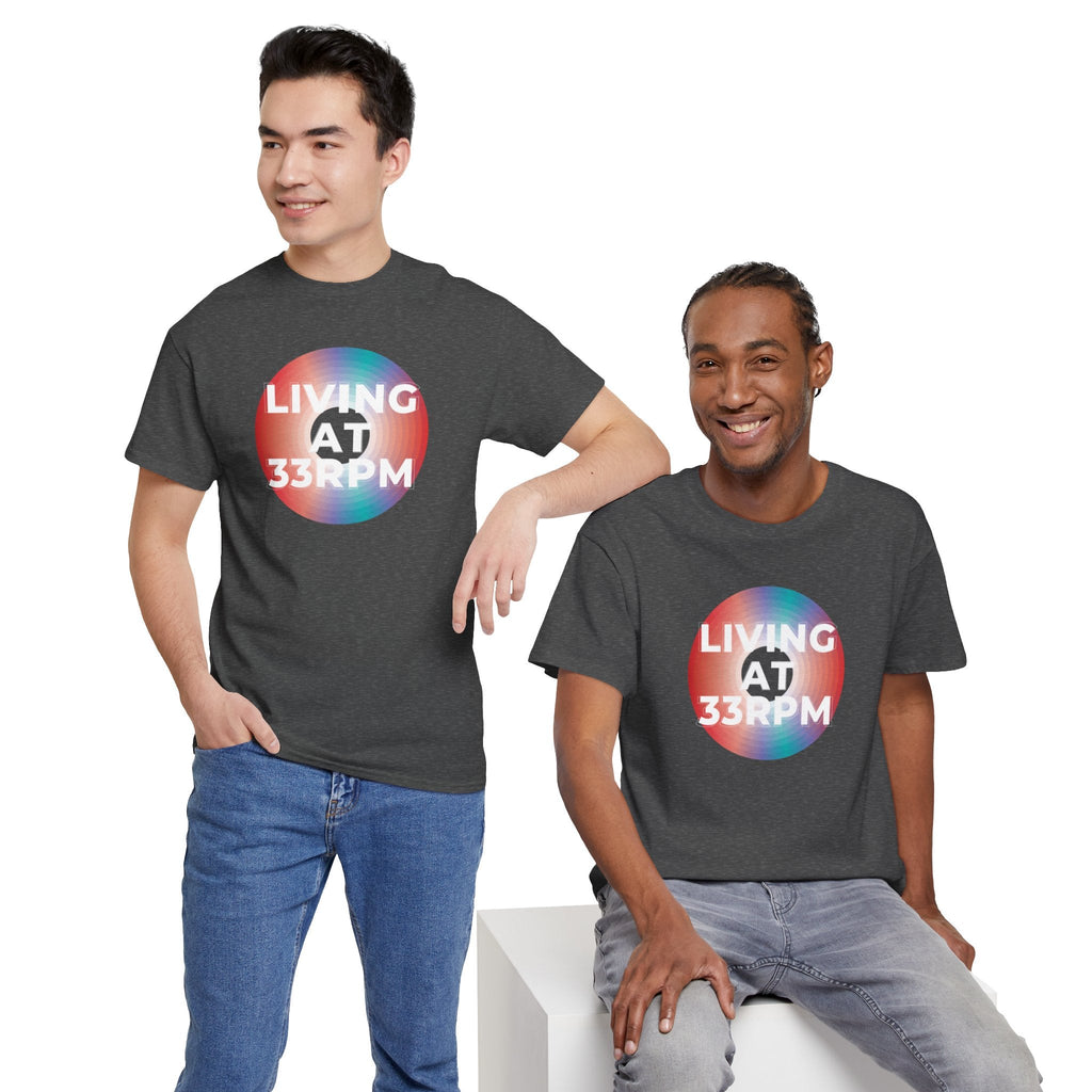 Living at 33rpm Men's Vinyl T-Shirt