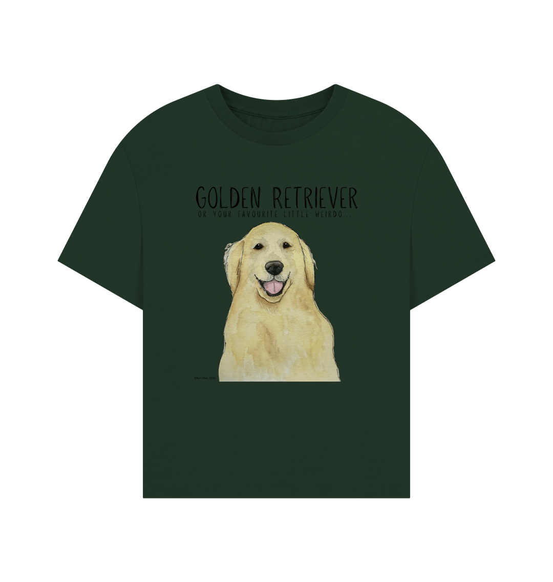 Golden Retriever Vibes Sustainable Womens Relaxed Fit Tshirt