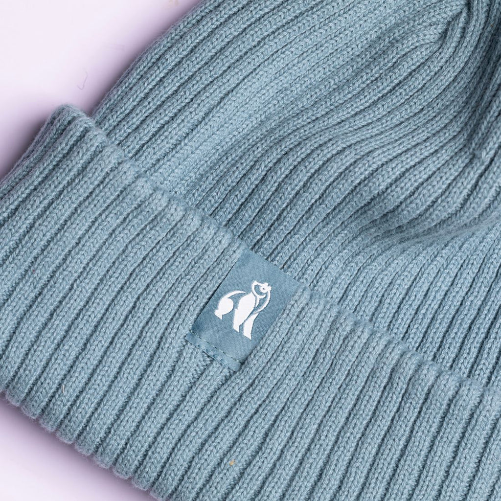 Organic Cotton Beanie in Turquoise