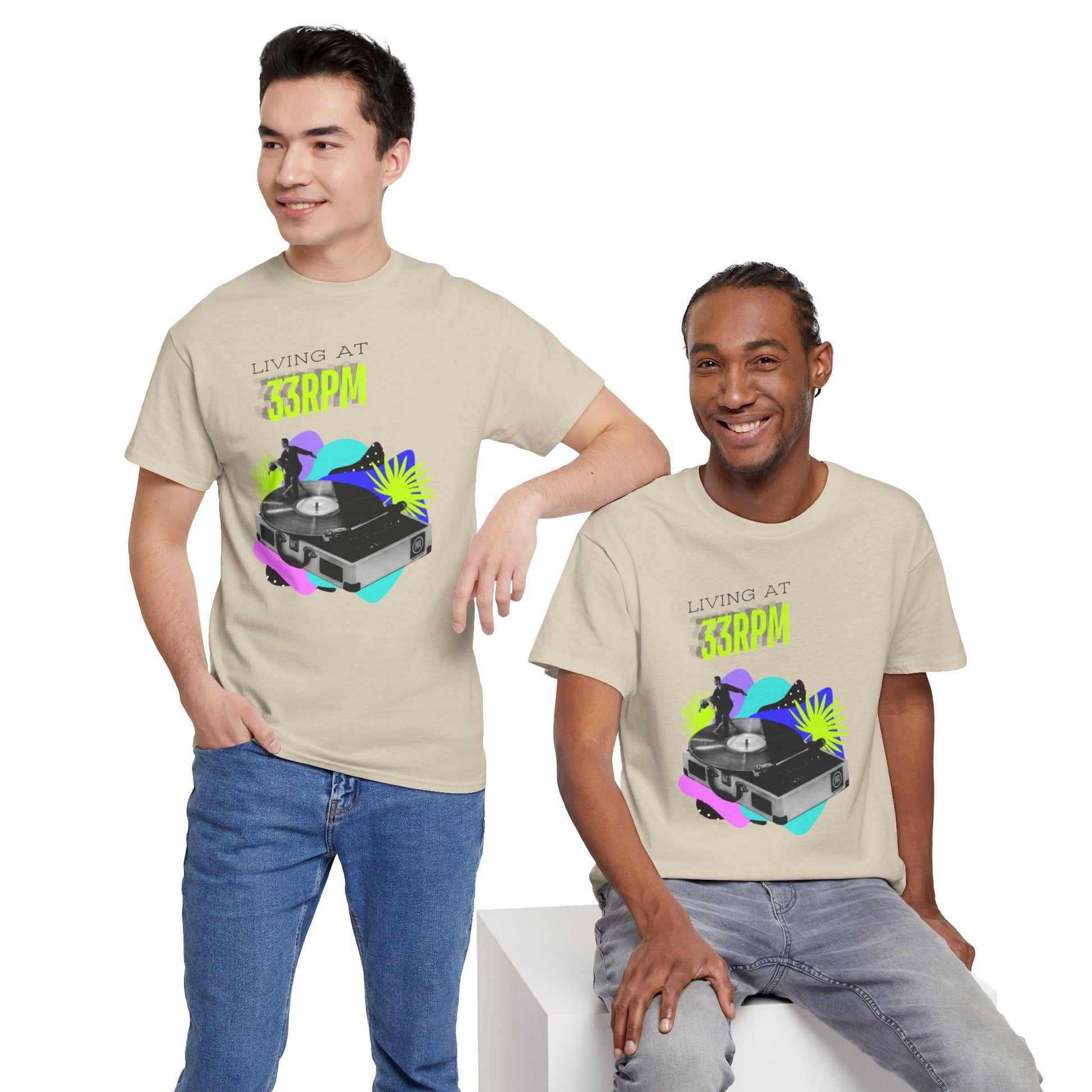 Living at 33rpm Flouro Men's T-Shirt