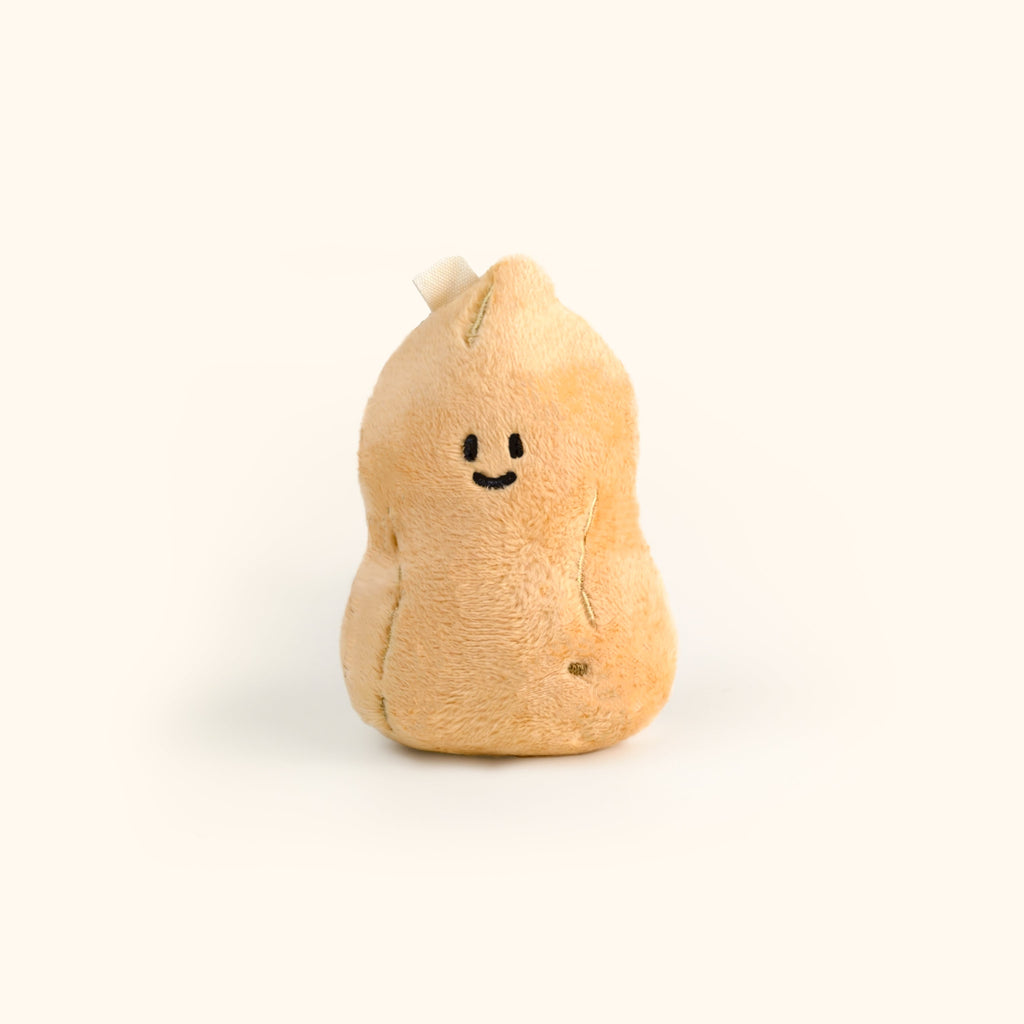 Peanut Plush Bag Charm in Beige