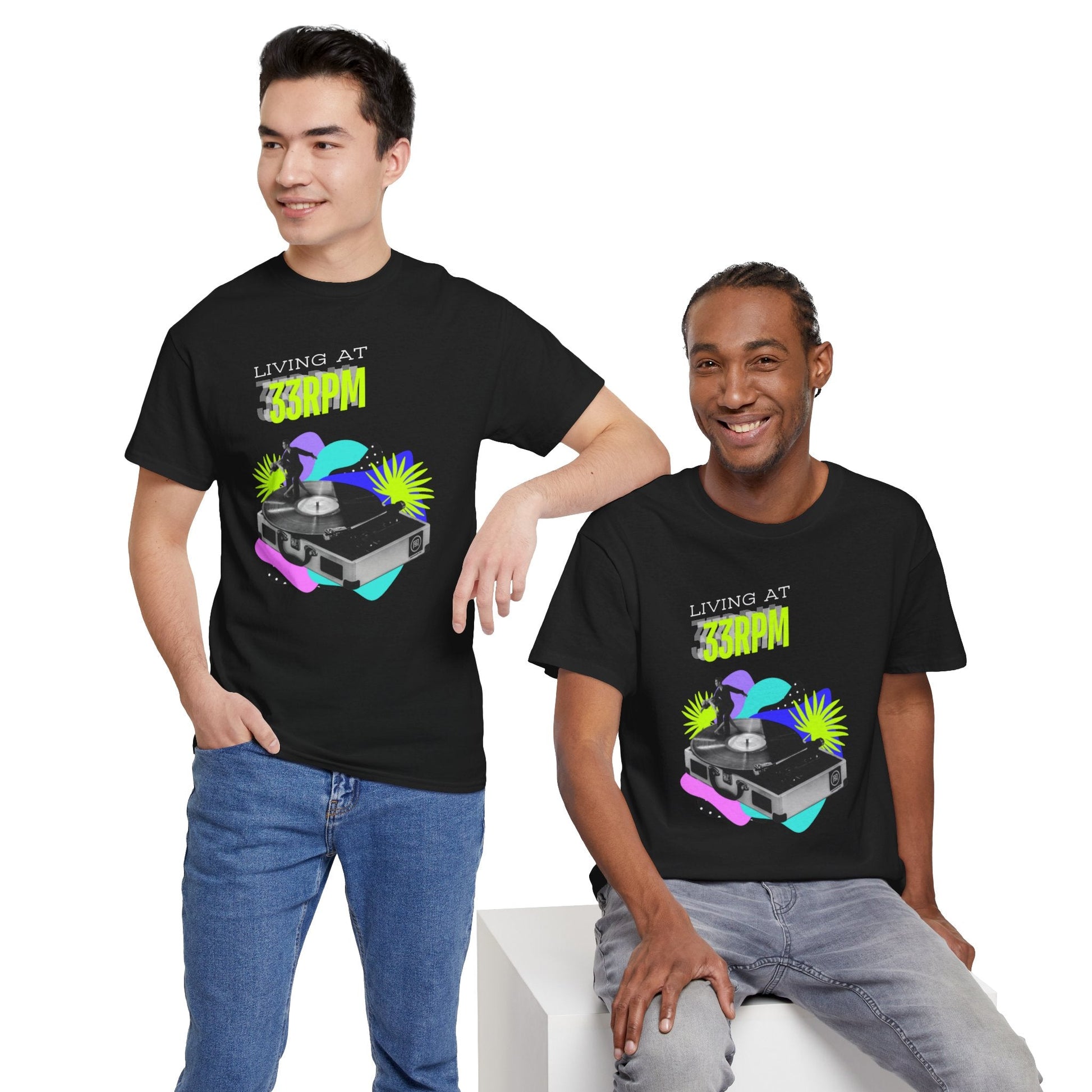Living at 33rpm Flouro Men's T-Shirt