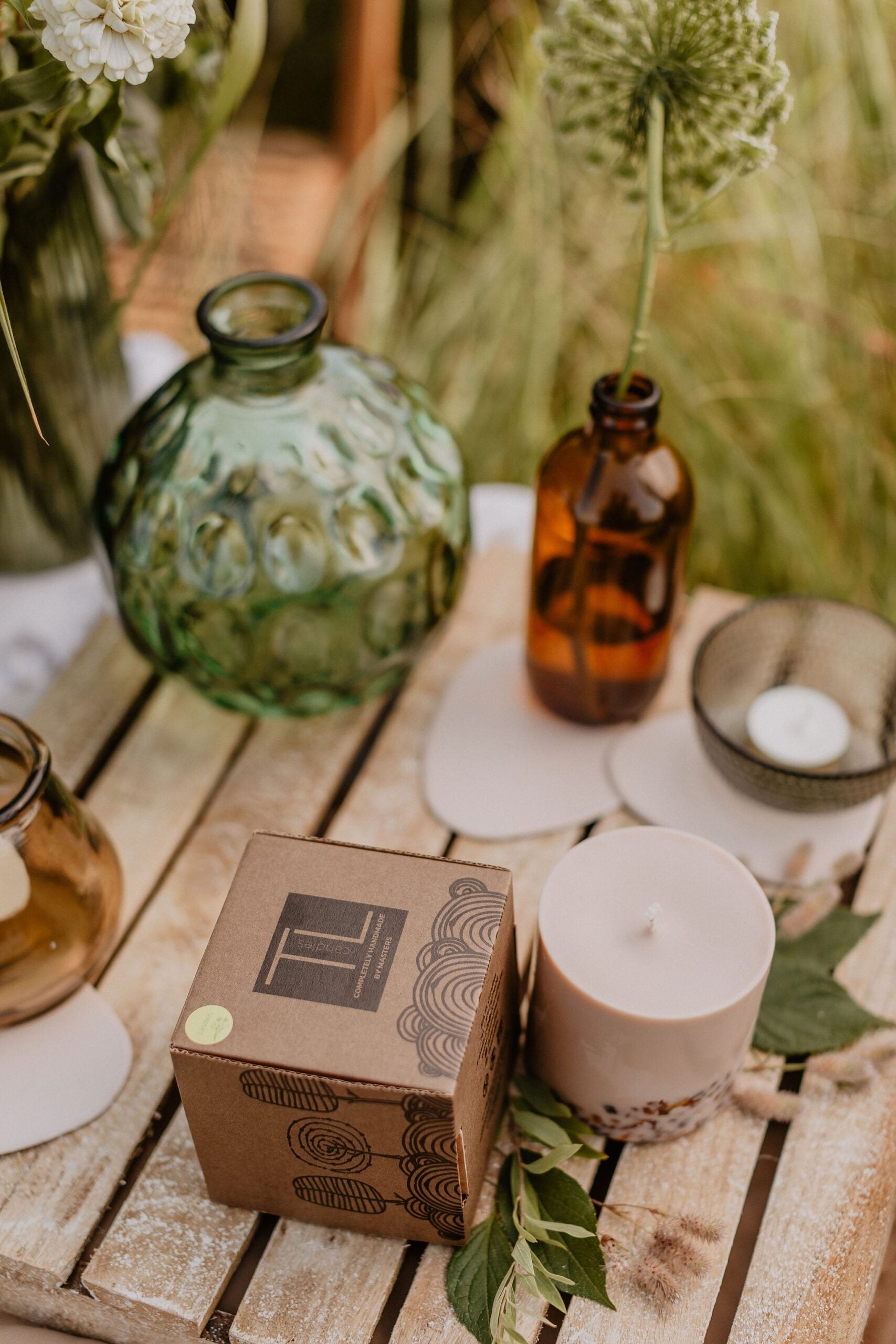 Handmade Latvian Summer Candle with Amber & Honey Scents by TL Candles at www.brixbailey.com