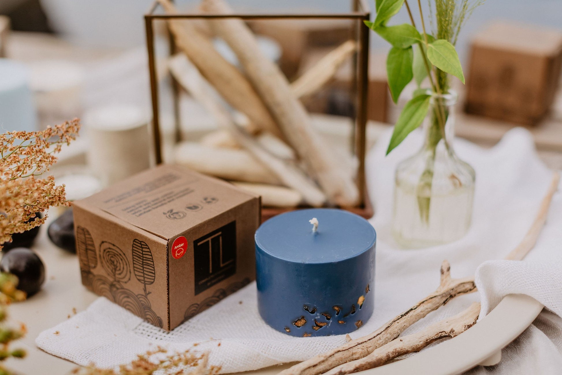 Amber Glow Candle – Mystical Amber & Lime Scented Soy Wax by TL Candles at www.brixbailey.com