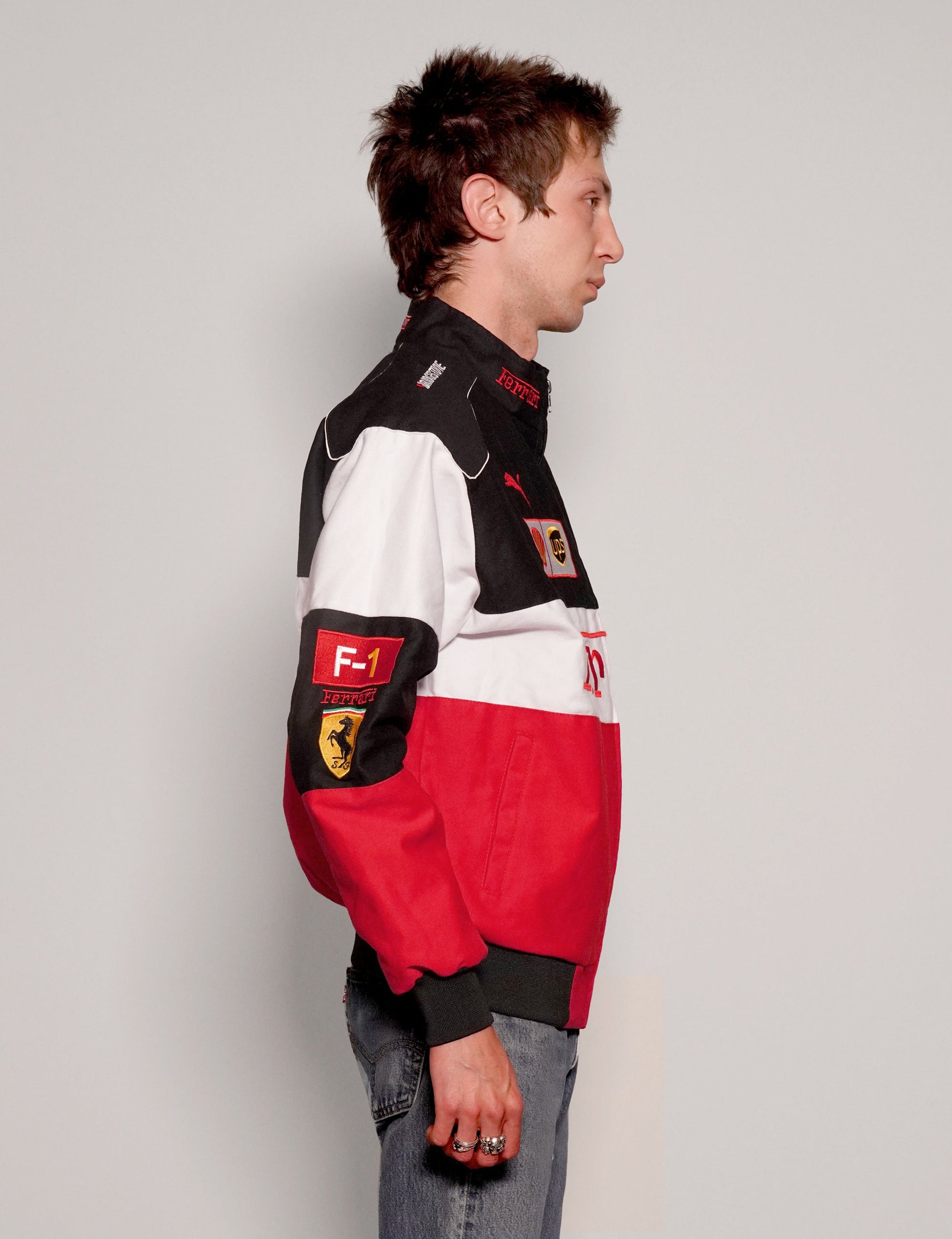 Red Racing Jacket Vintage Cotton