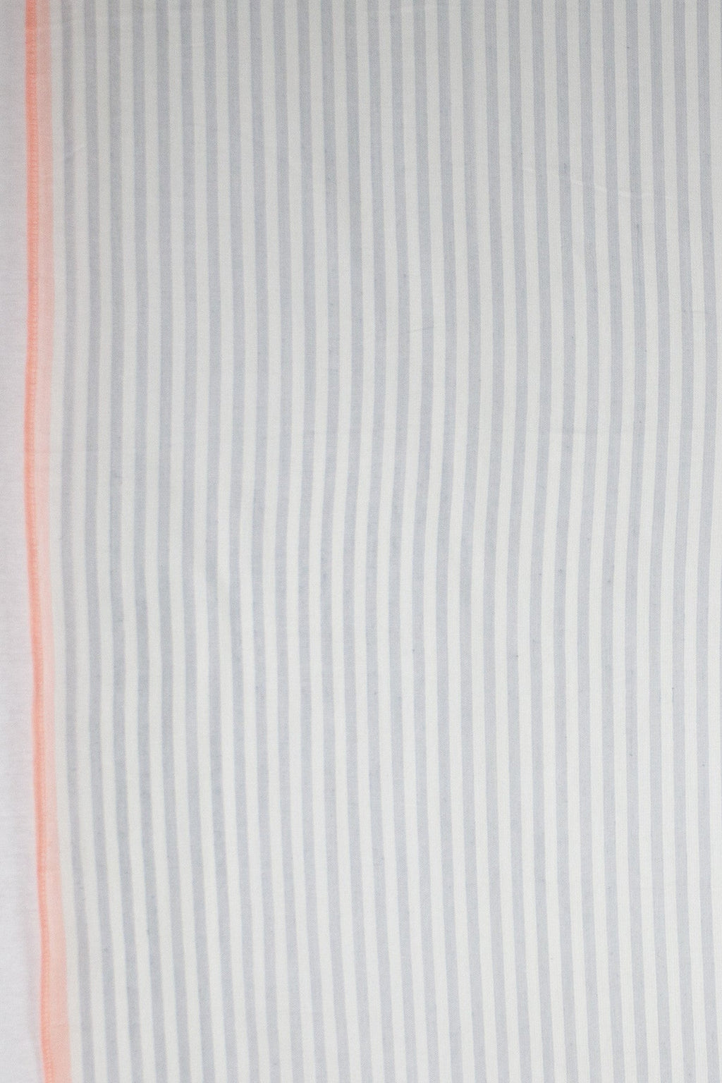 Classic Stripe Viscose Scarf with Neon Pink Border