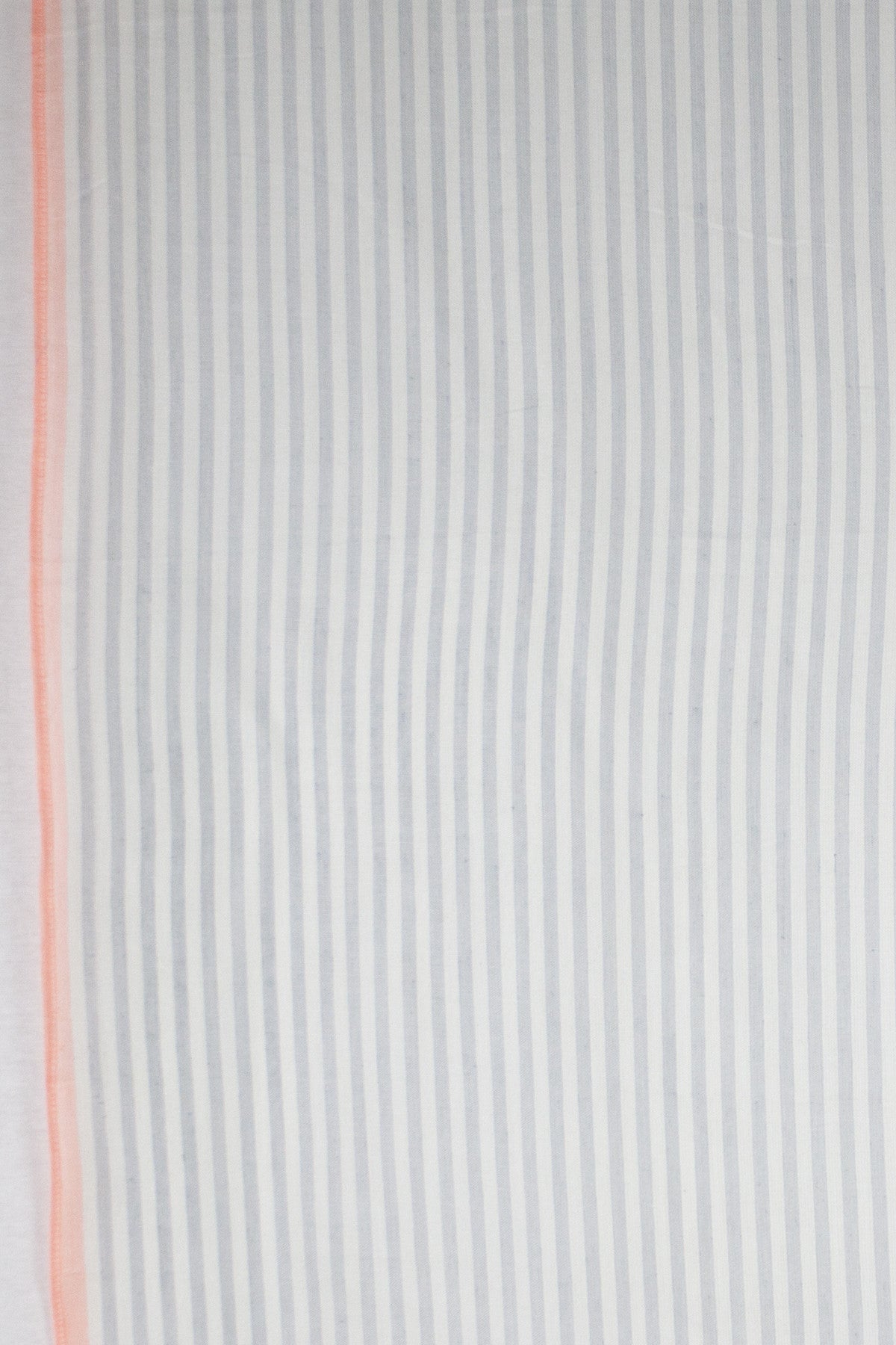 Classic Stripe Viscose Scarf with Neon Pink Border