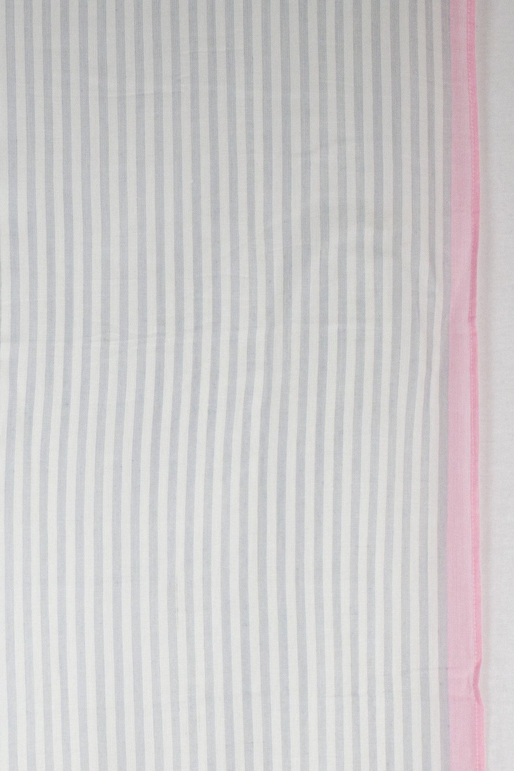 Classic Stripe Viscose Scarf with Neon Pink Border