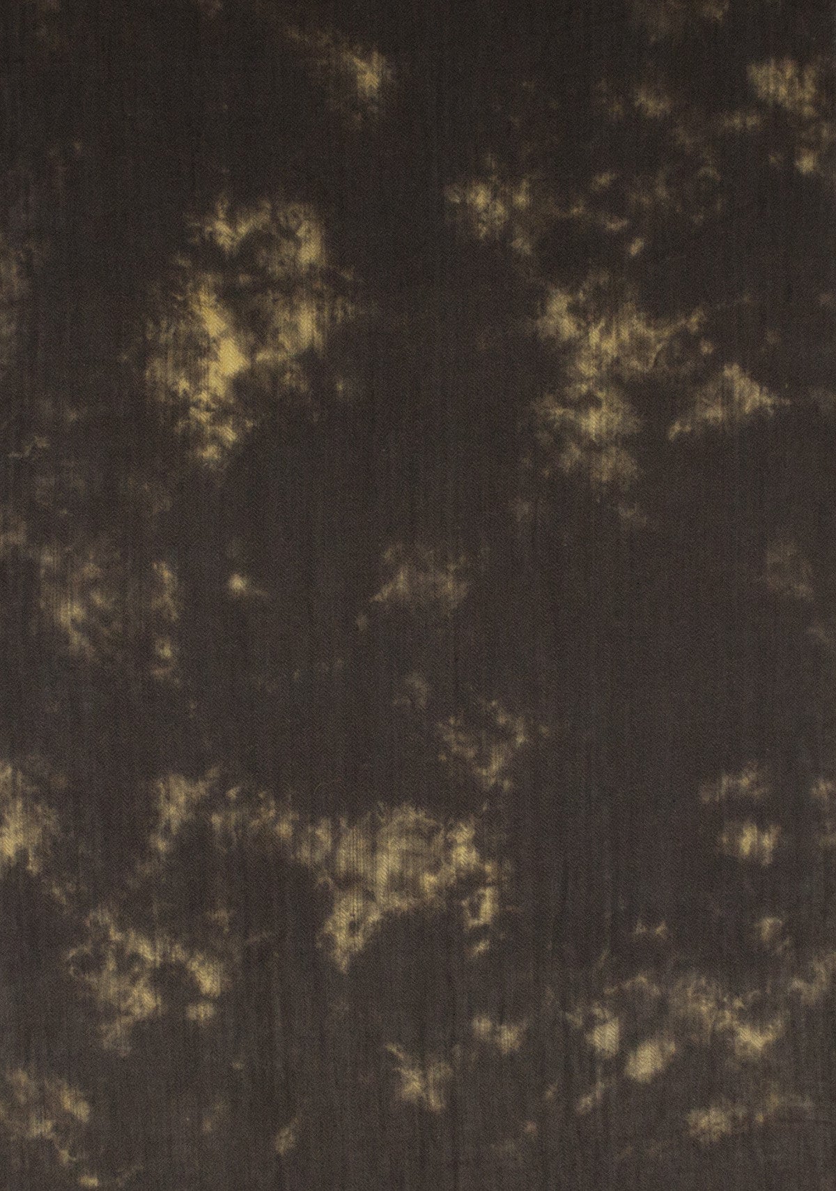 Tie Dye Print Herringbone Weave Cotton Scarf in Brown and Yellow