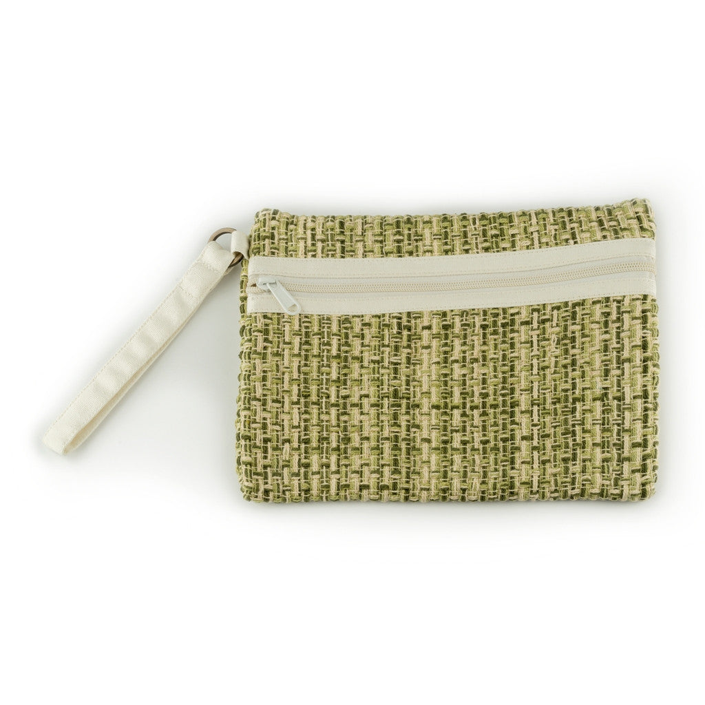 Carry Me Accessories Pouch in Green Offwhite