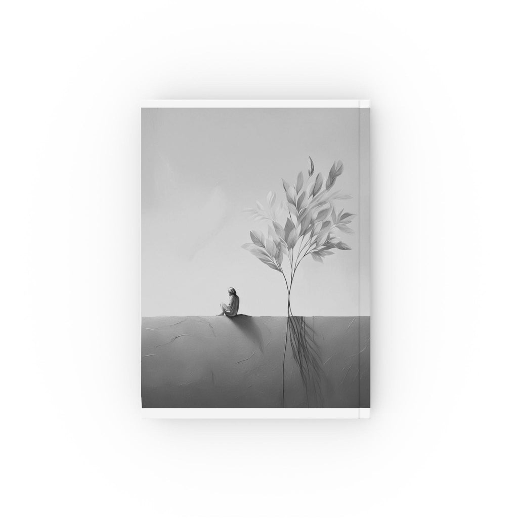 Hardcover Journal Minimalist Black and White Nature Aesthetic
