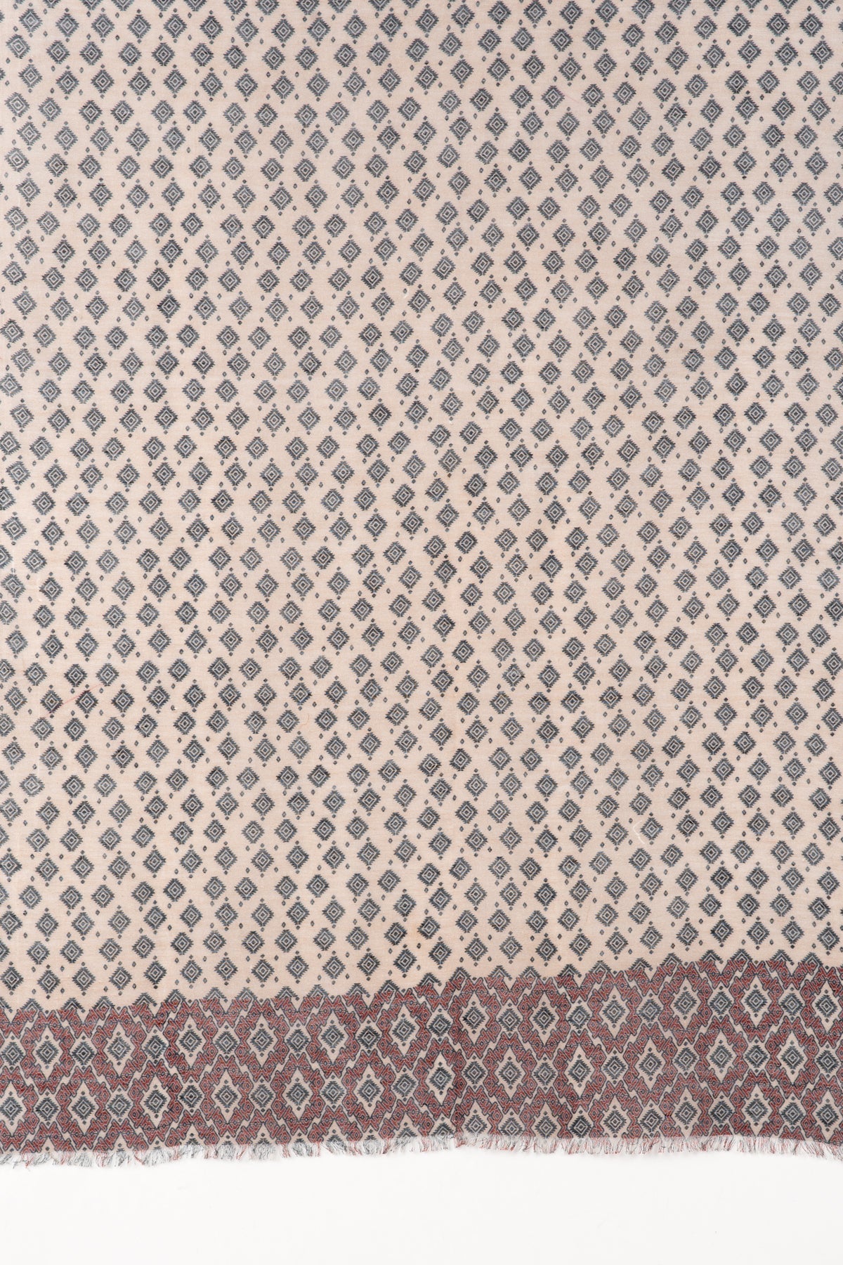 Diamond Print Linen Cotton Scarf in Plum Peach