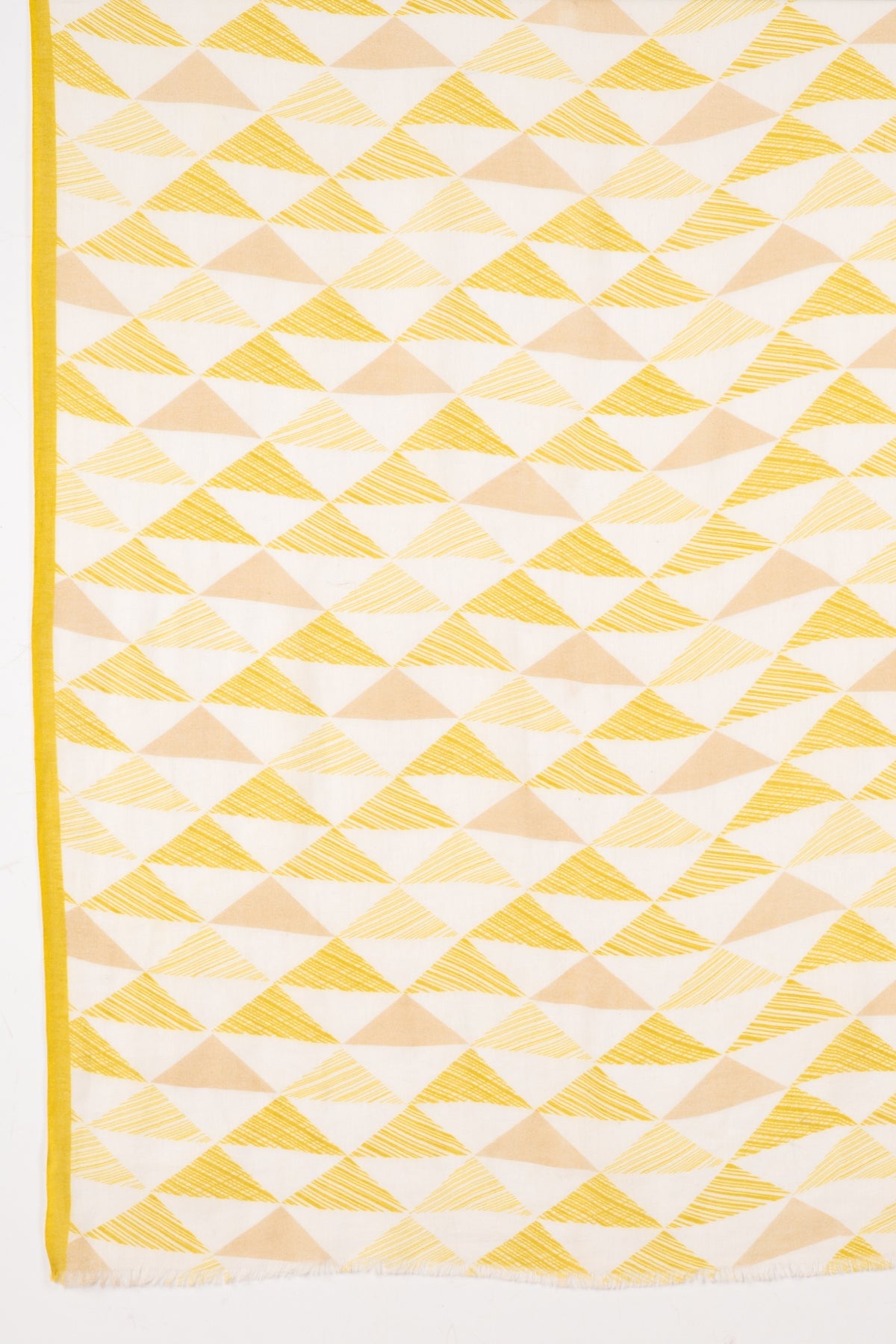 Lime Multi Triangle Print Cotton Modal Scarf