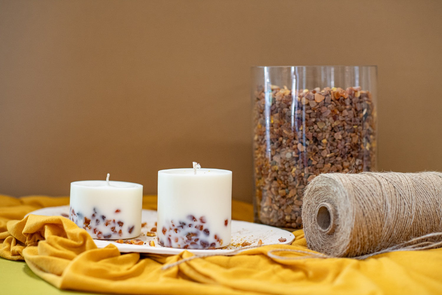Amber & Pine Scented Candle – Inspired by Latvian Nature & Sea by TL Candles at www.brixbailey.com