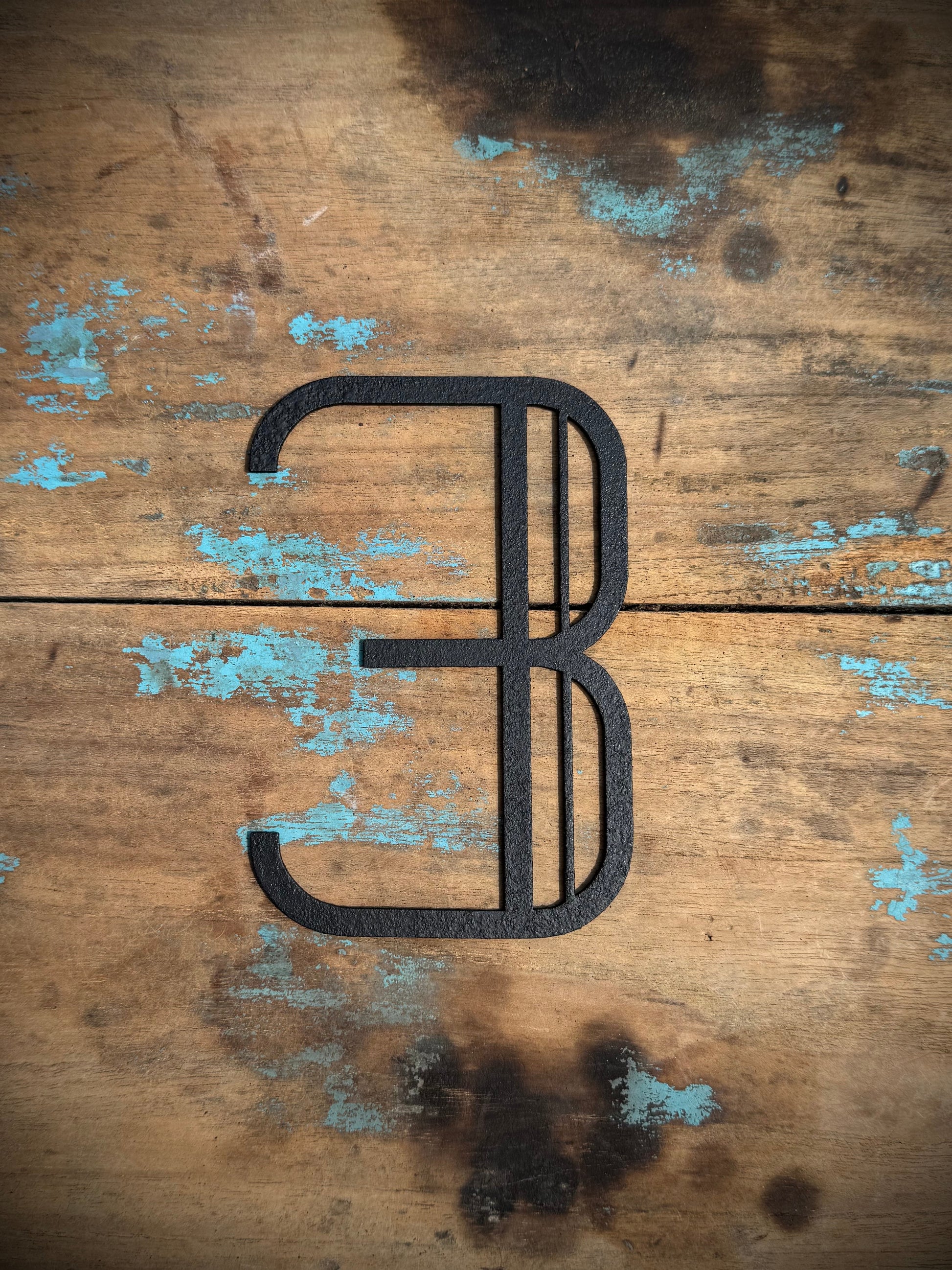 Black Art Deco Metal Letters and Numbers 5 inch or 12 inch