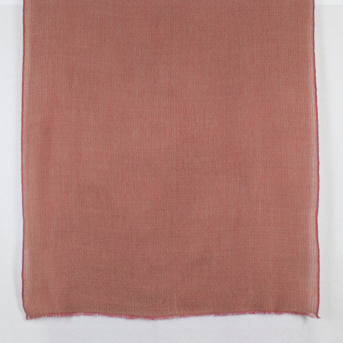 Red Diamond Weave Merino Wool Scarf