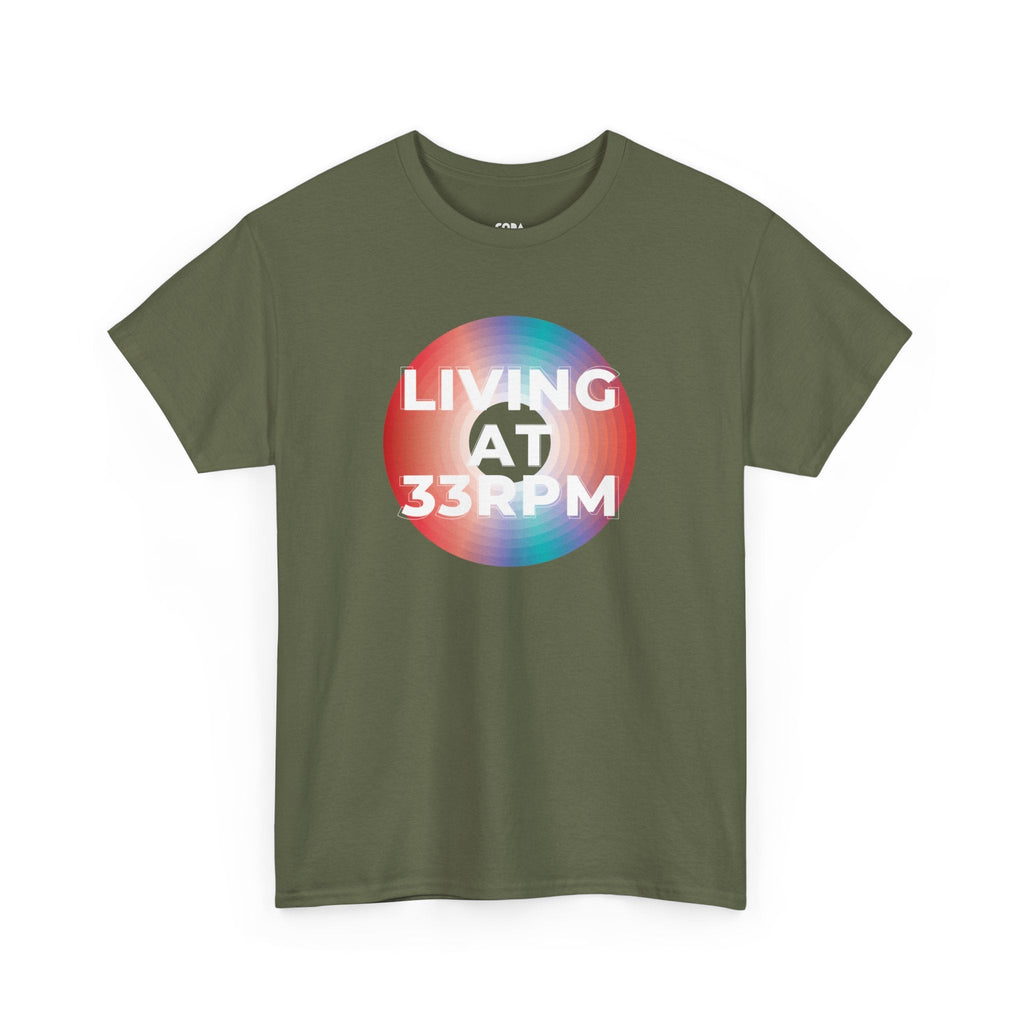 Living at 33rpm Men's Vinyl T-Shirt