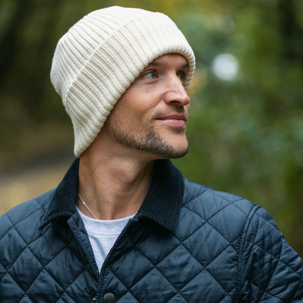 Organic Cotton Beanie in Cream
