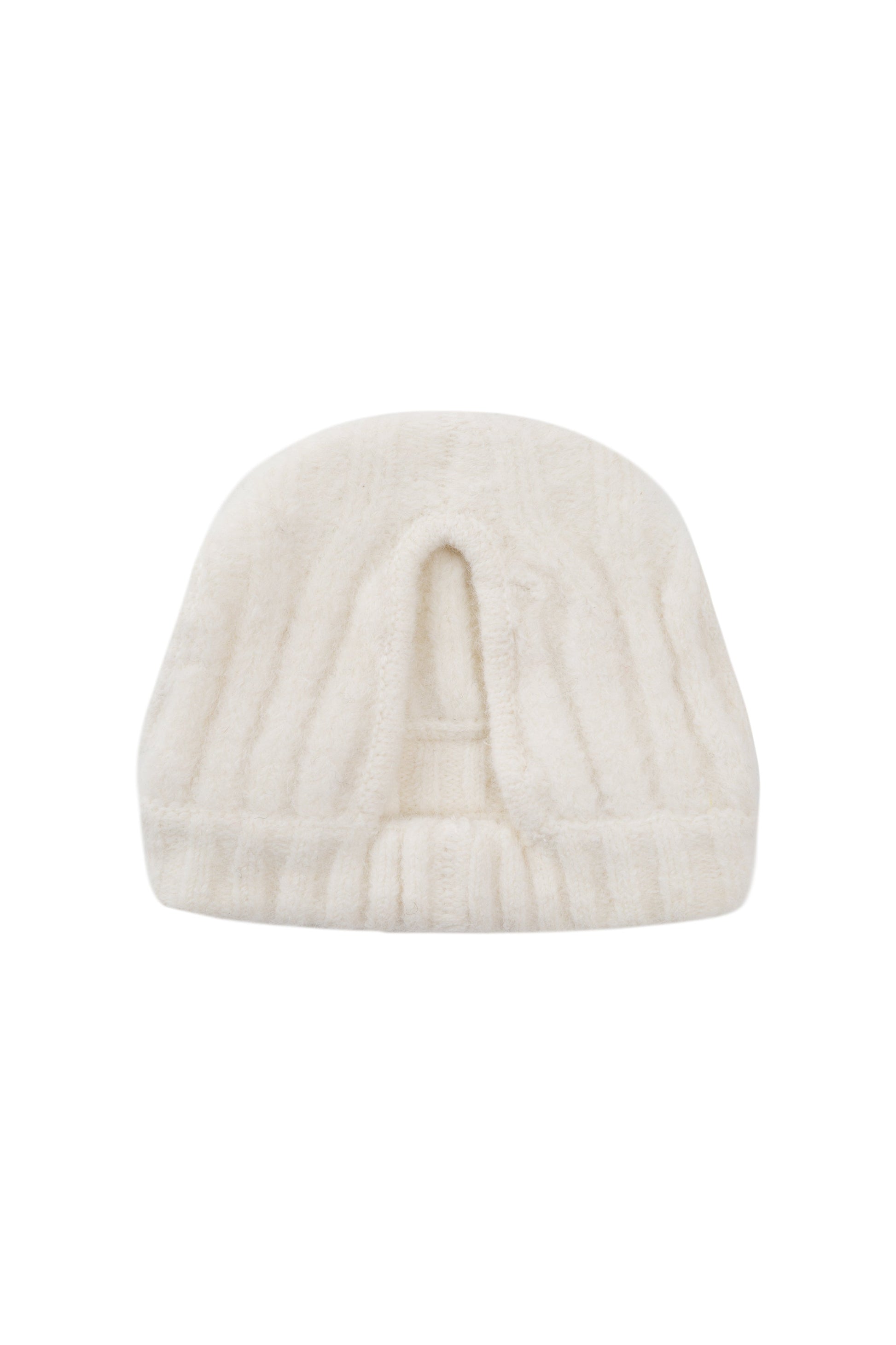 Striped Woolen Hat for Pets in White
