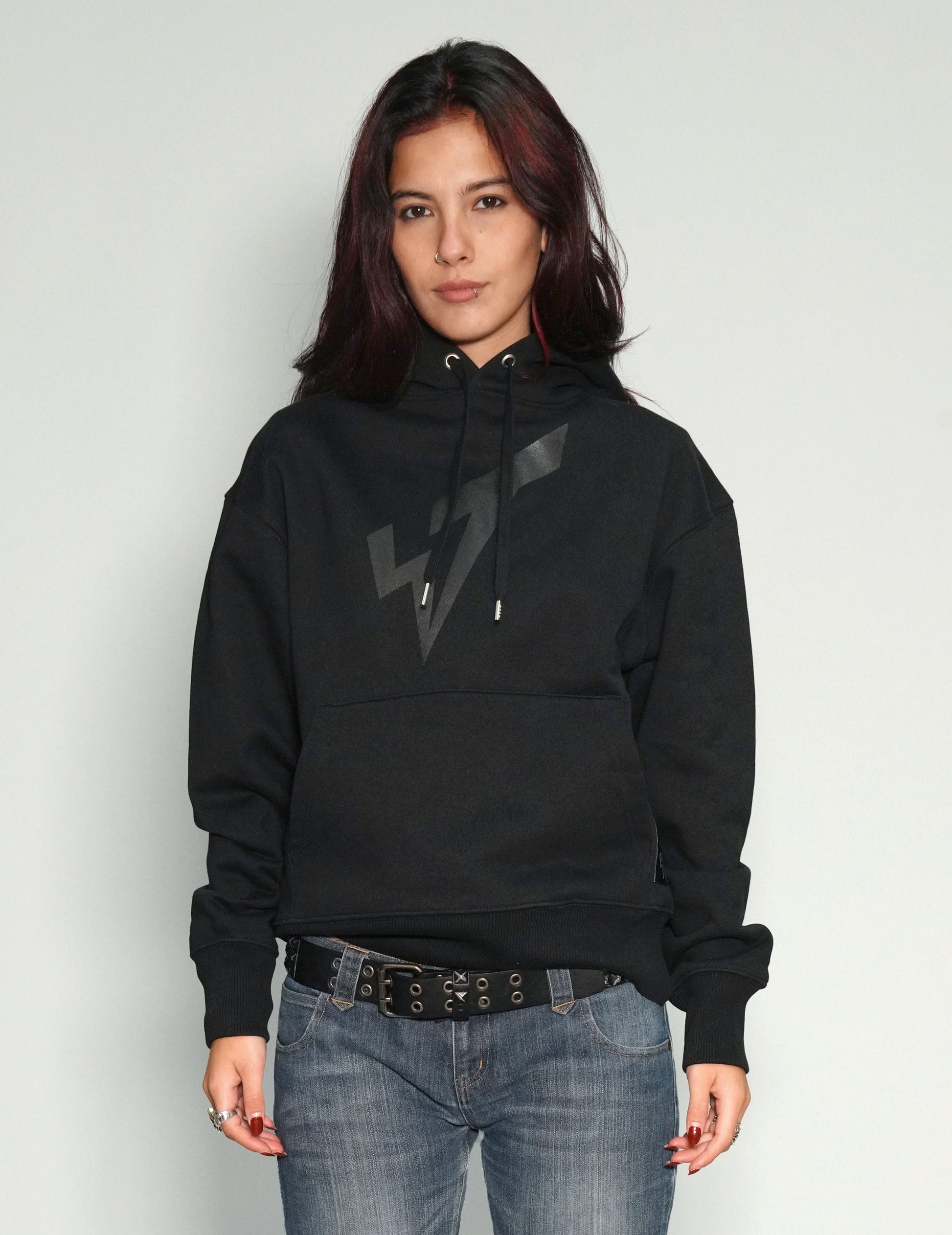 Black Organic Cotton Hoodie for Women