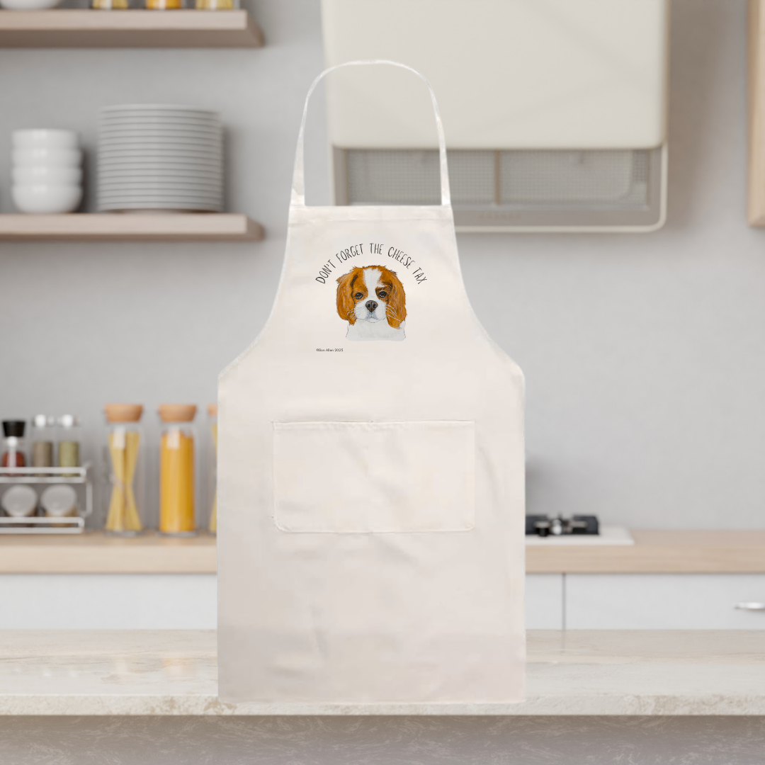 Cheese Tax Enforcer Cavalier King Charles Spaniel Apron