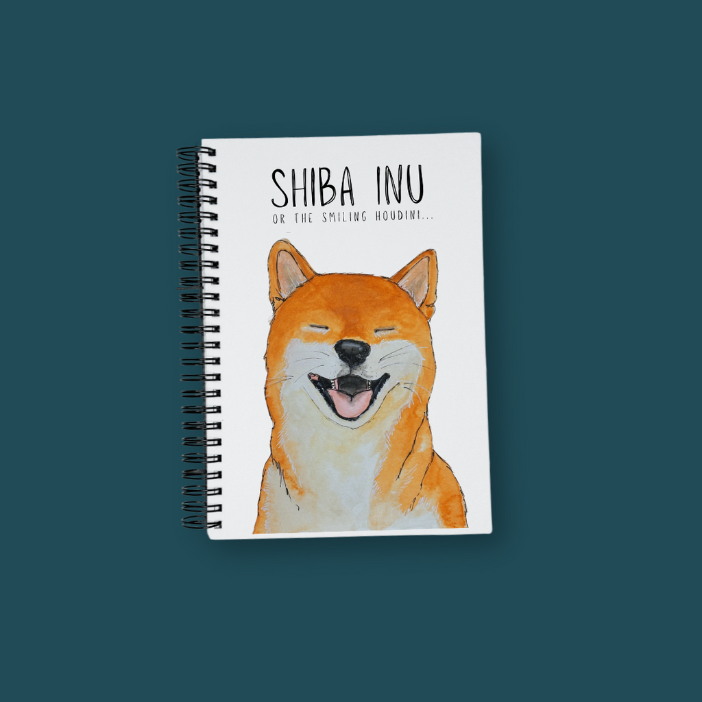 Plotting My Escape Shiba Inu Fabric Notebook