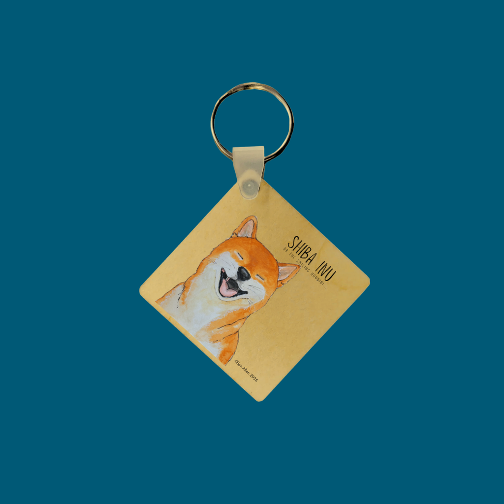 Keys Escaped Like Me Shiba Wooden Keyring