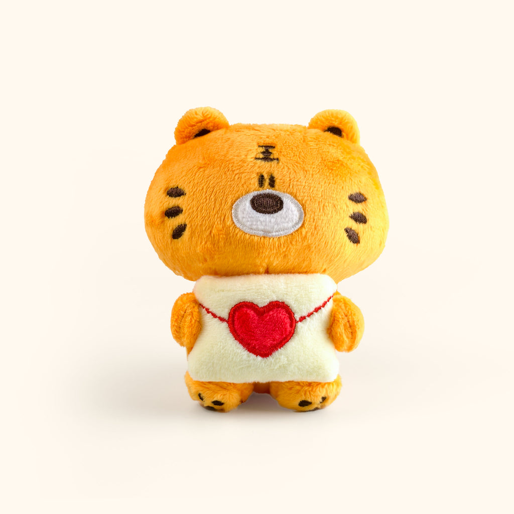 Tiger Peanut and Red Heart Bag Charm Duo