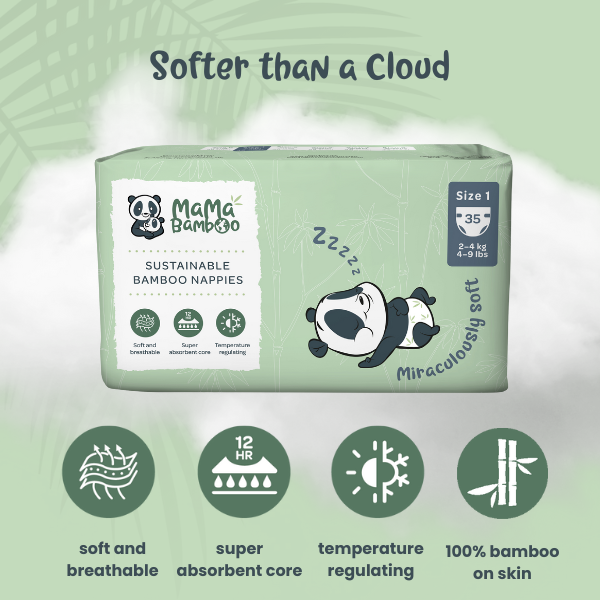 Newborn Starter Bundle with Bamboo Nappies and Wipes