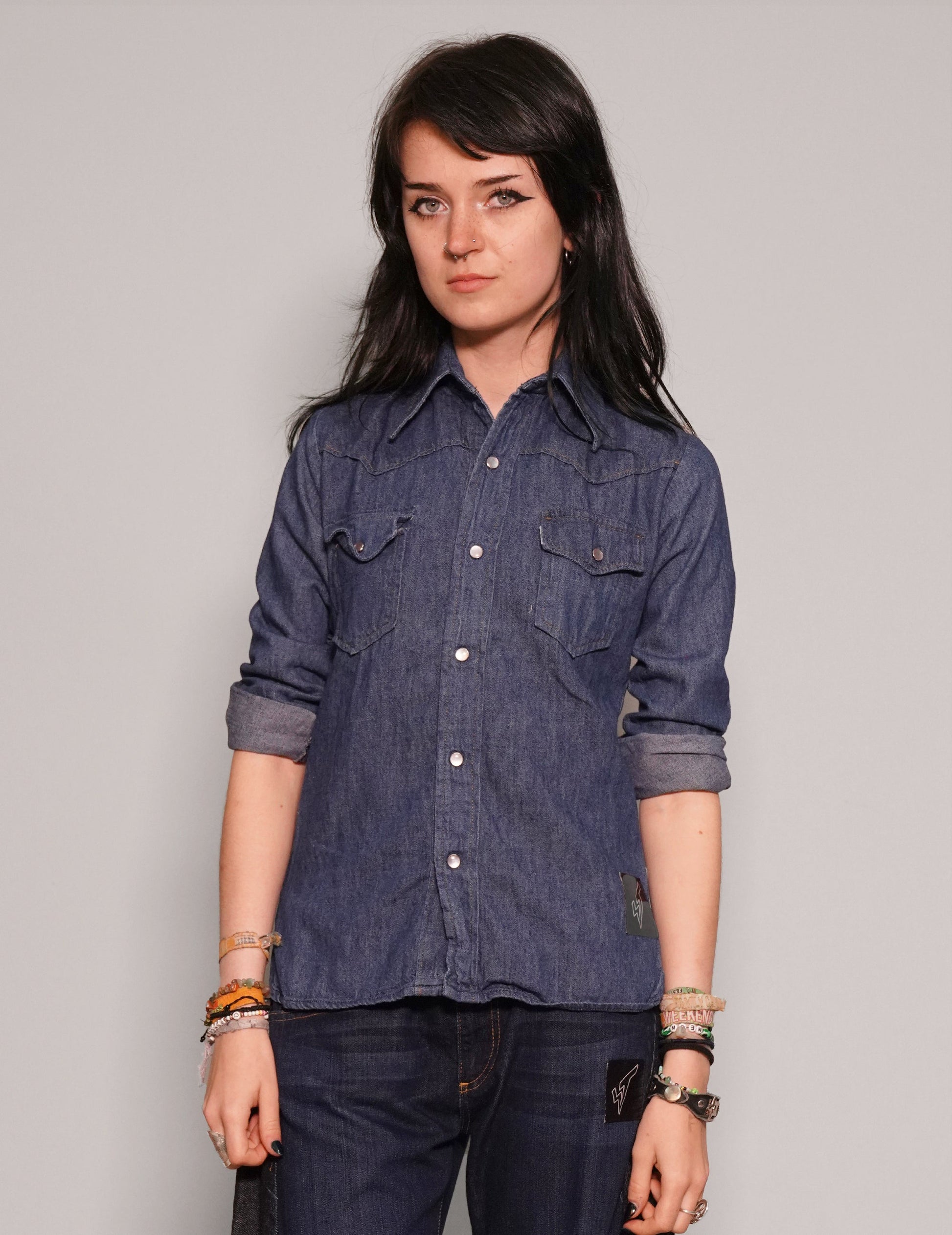 Party Back Shirt Slim Fit Gold Star Sequin