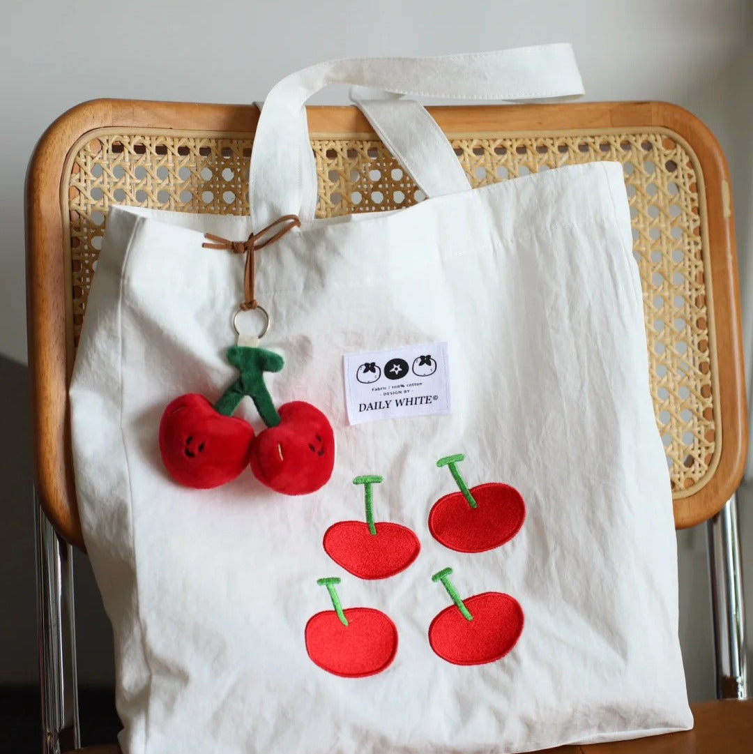 White Cherry Bag Charm