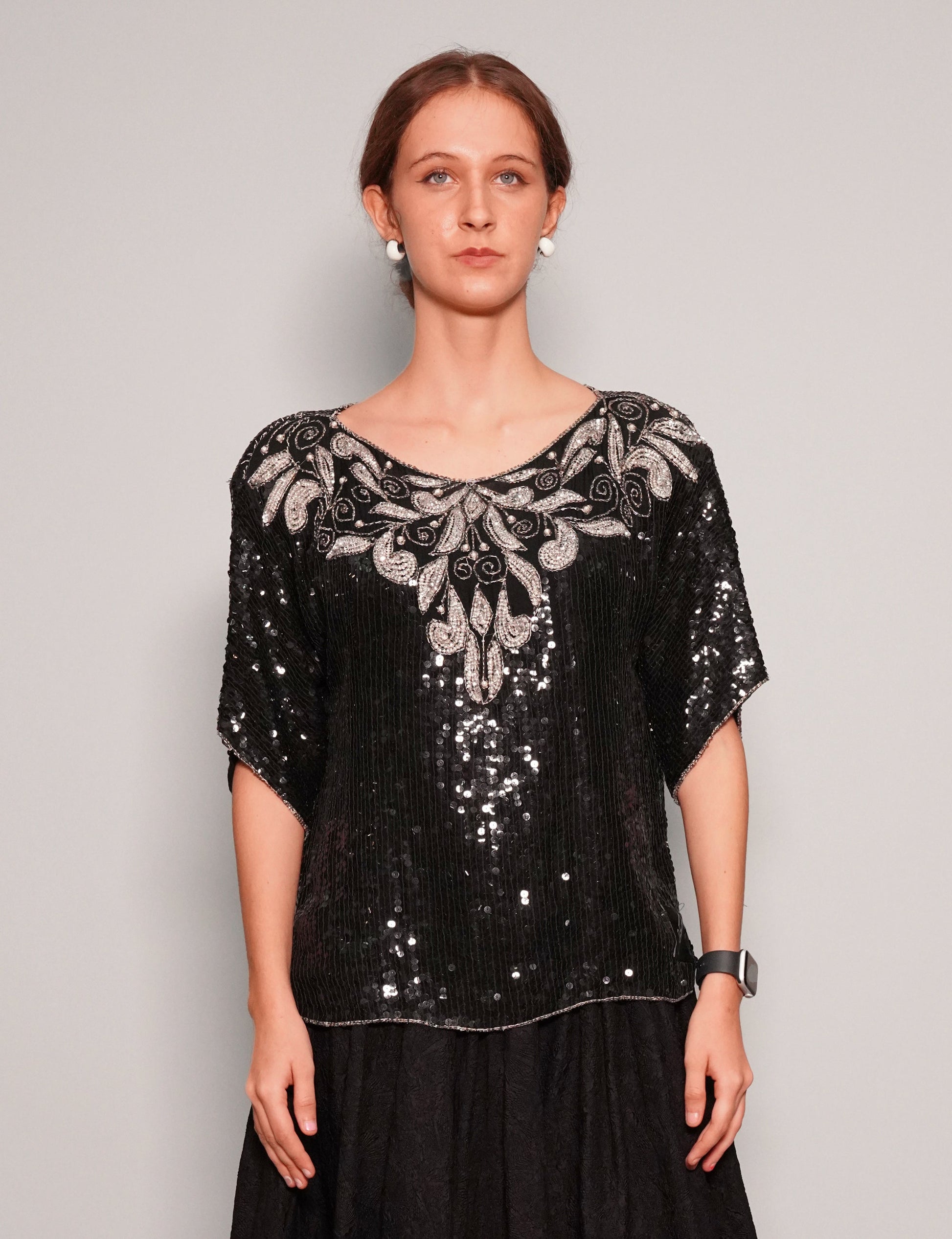 Vintage Art Deco Sequinned Top