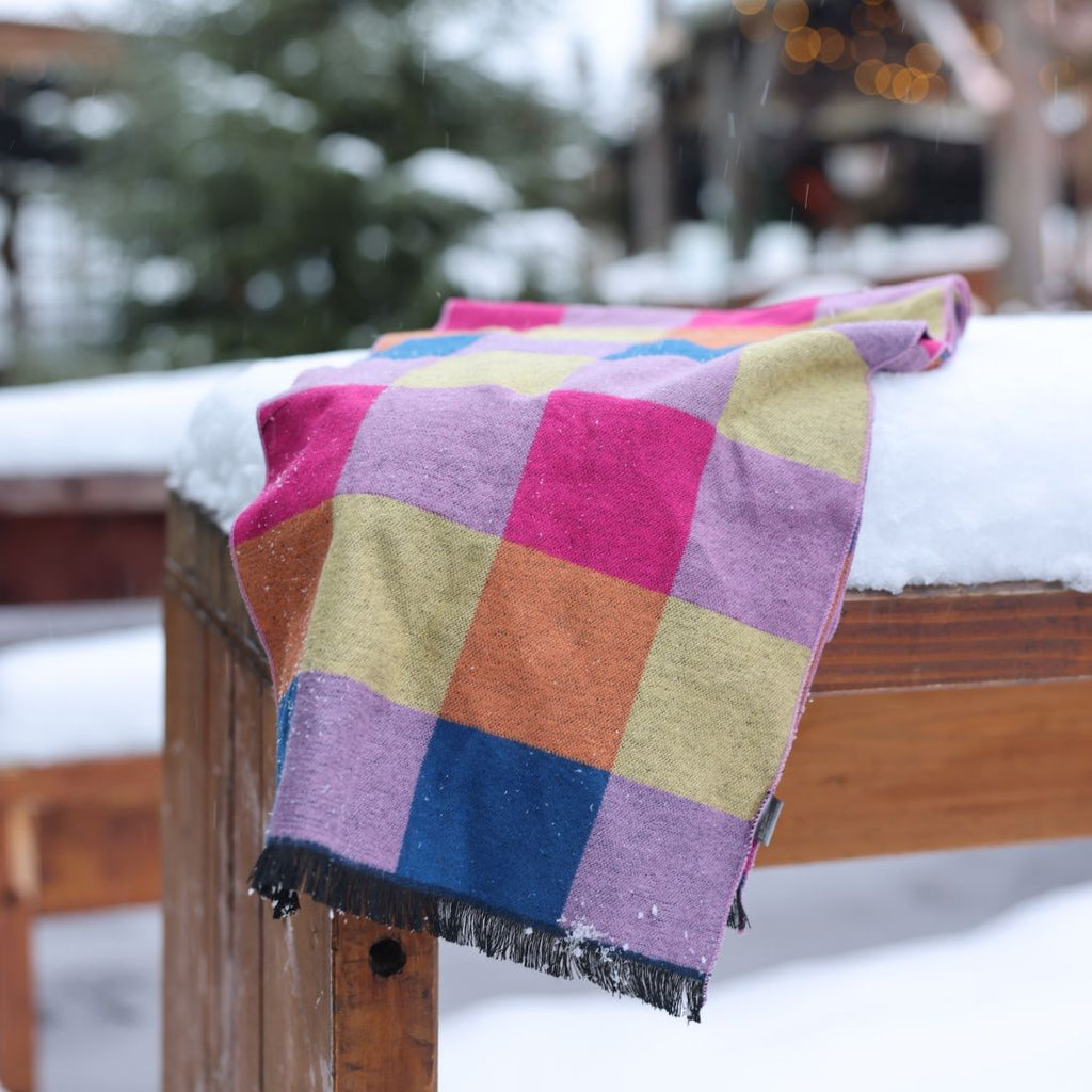 Bright Check Bamboo Scarf