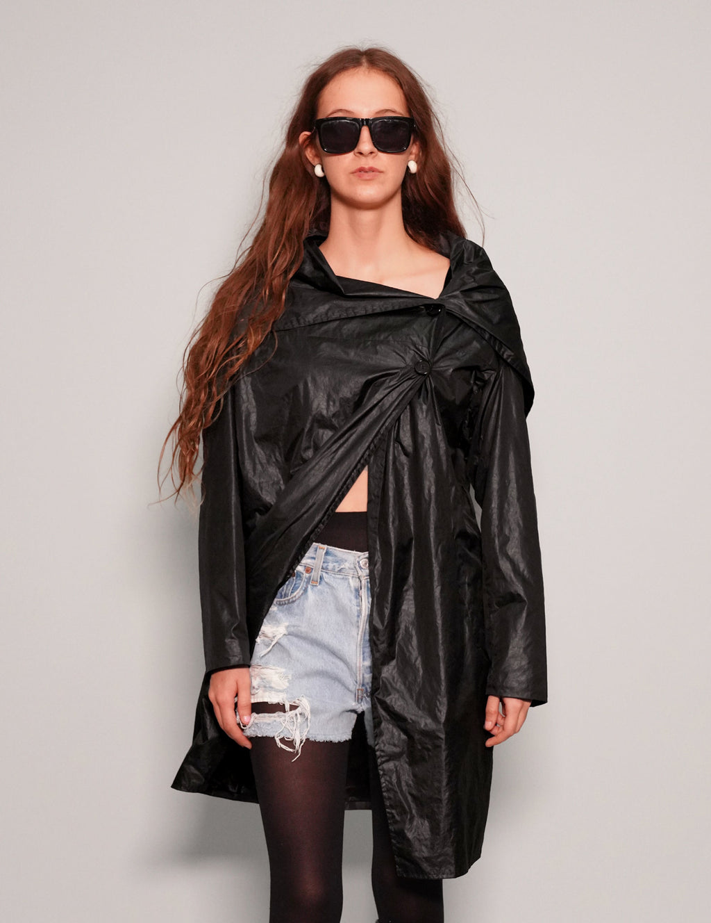 Vintage Rubberised Funnelneck Mac