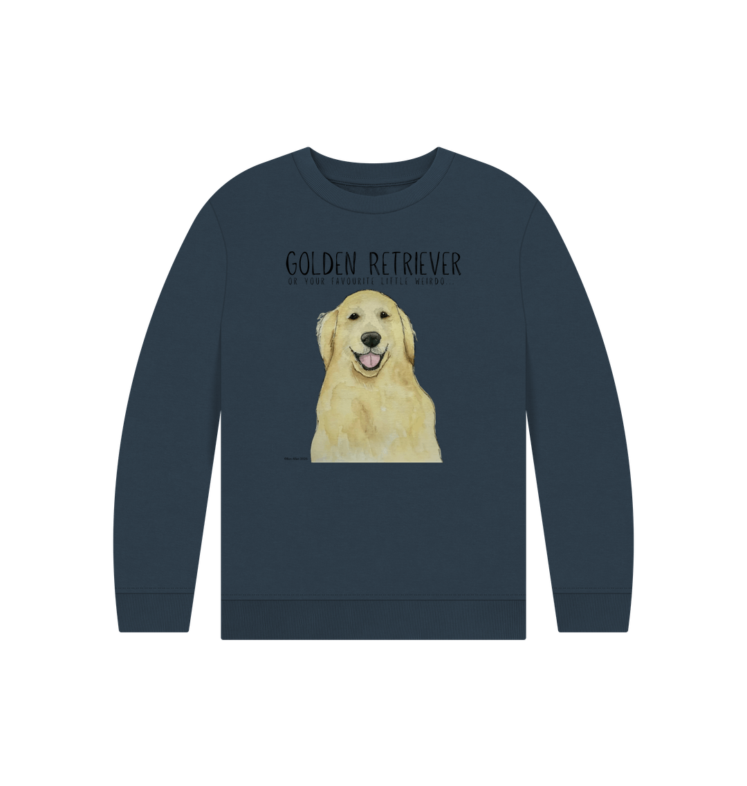 Golden Retriever Kids Sweatshirt for Little Weirdos with Big Hearts