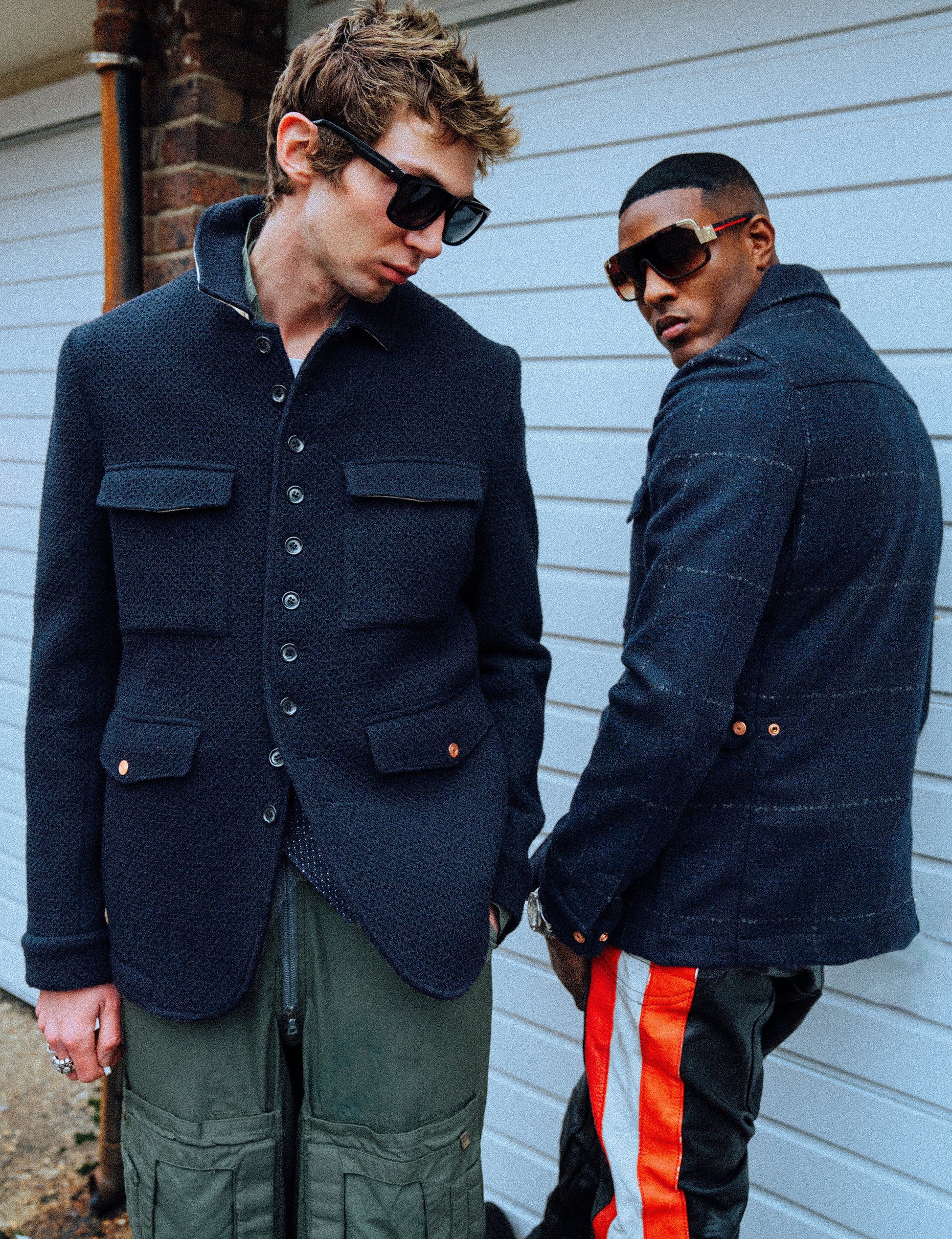 Monaco Navy Waffle Car Coat