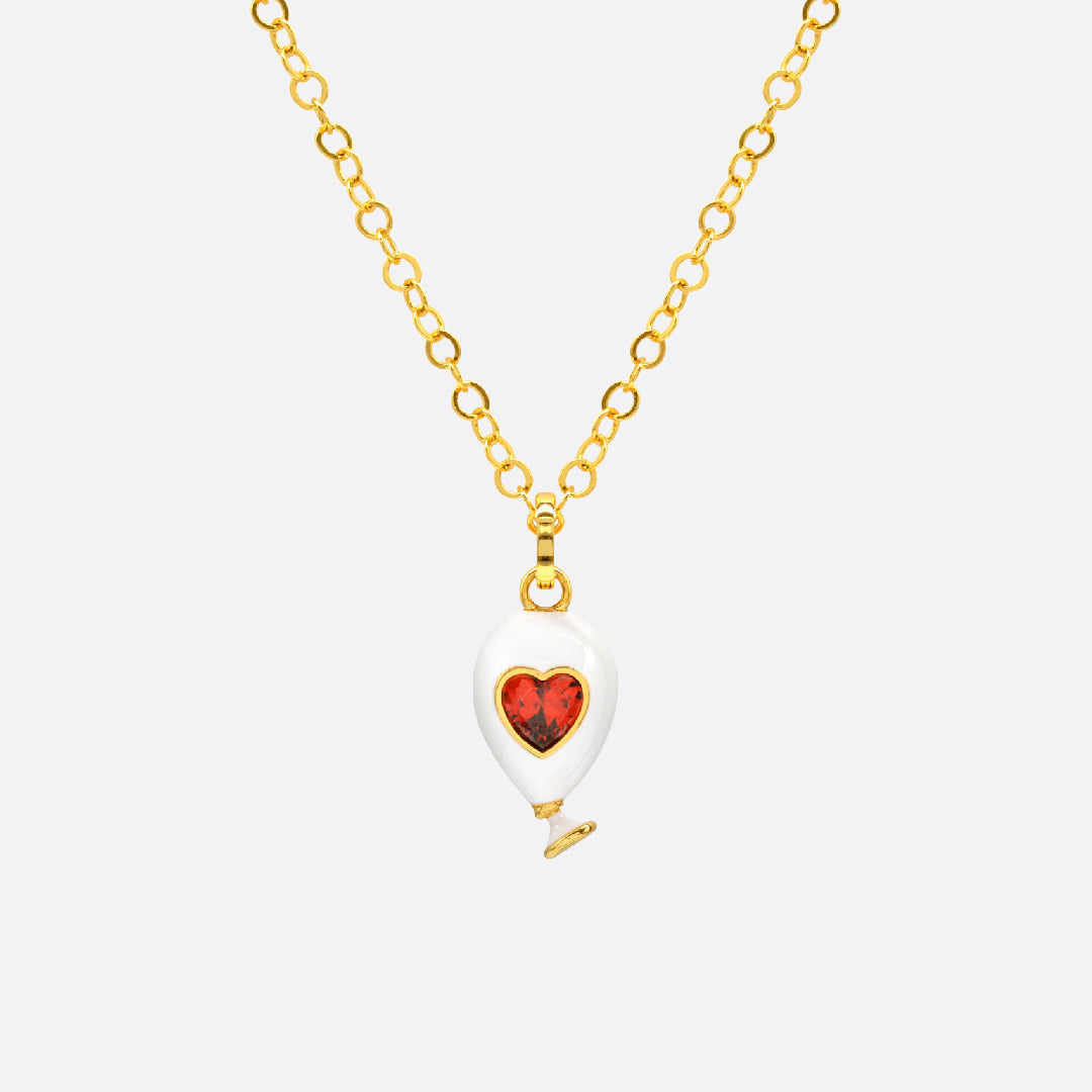 Age of Innocence Red and White Adjustable Necklace