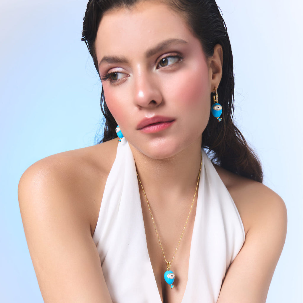 Age of Innocence Blue Eye Adjustable Necklace