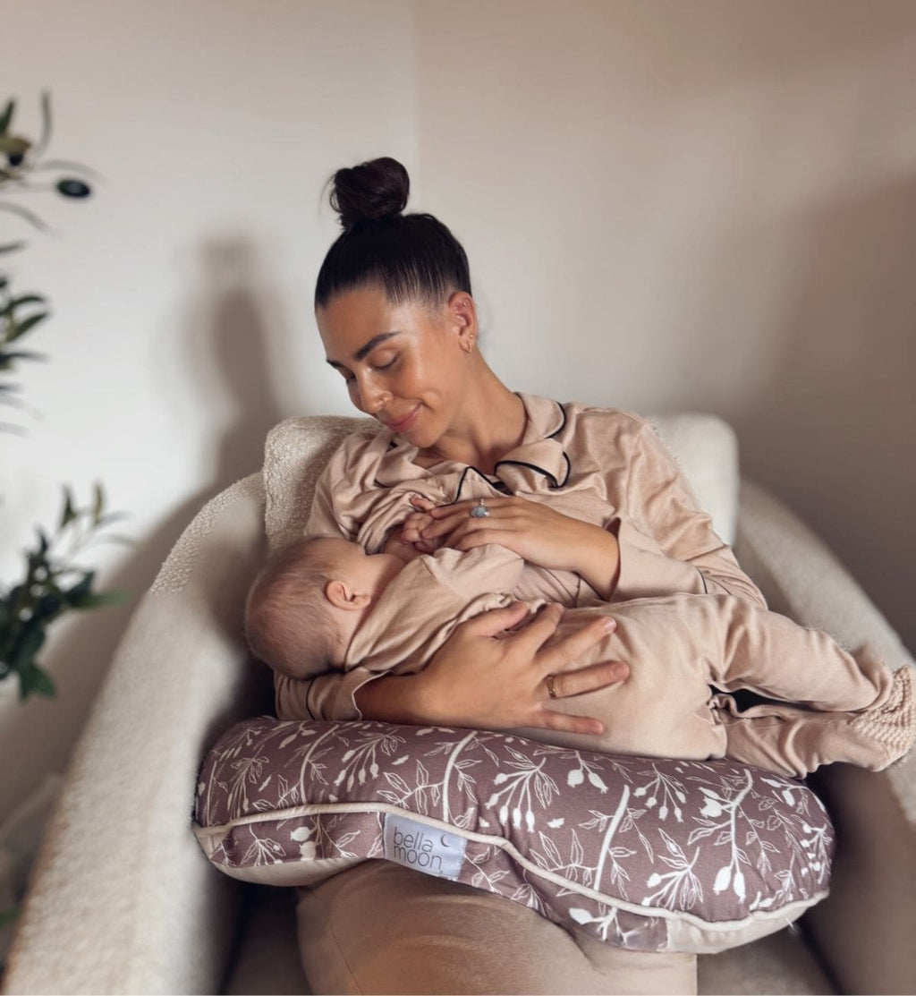 Mini Moon Nursing Pillow in Rosehip