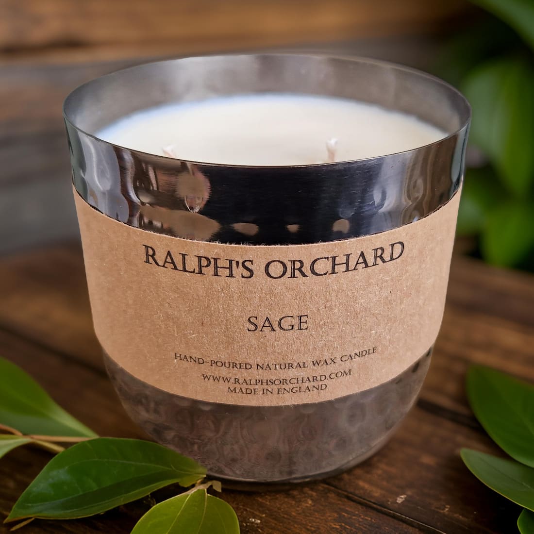 Two Wick Dimpled Black Candle