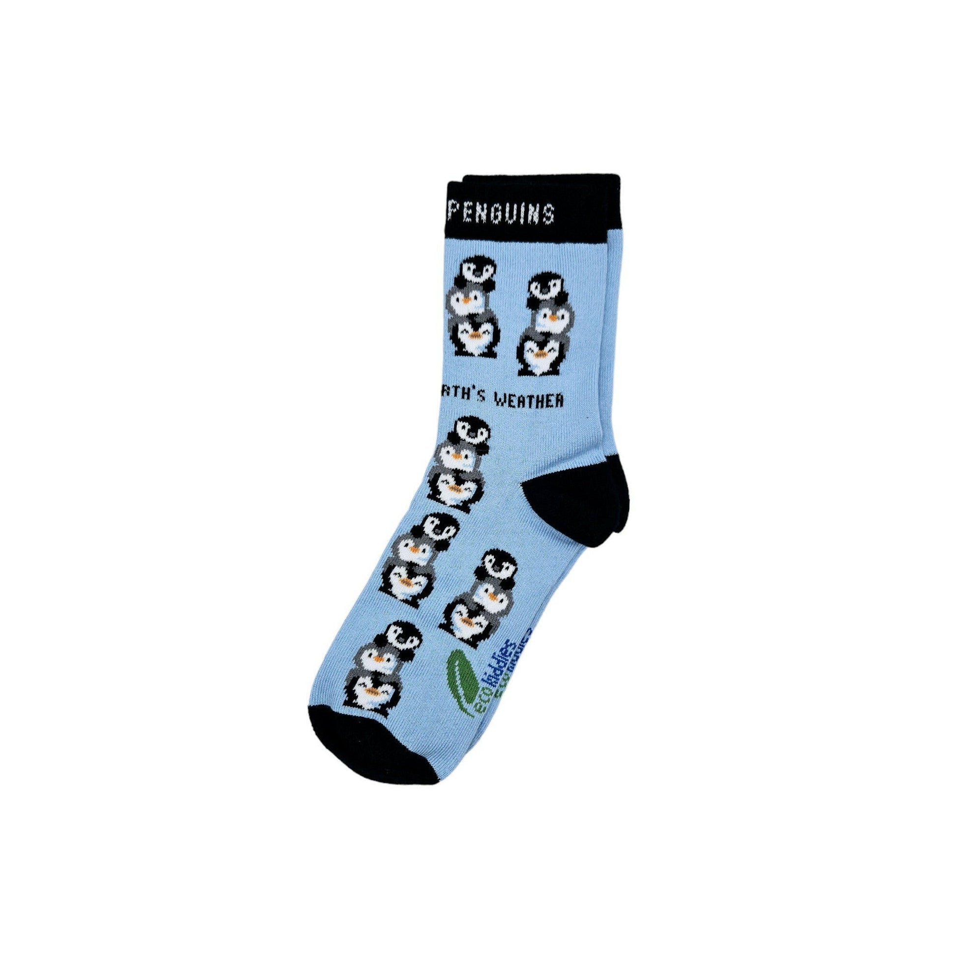 Organic Cotton Kids Socks with Friendly Penguins