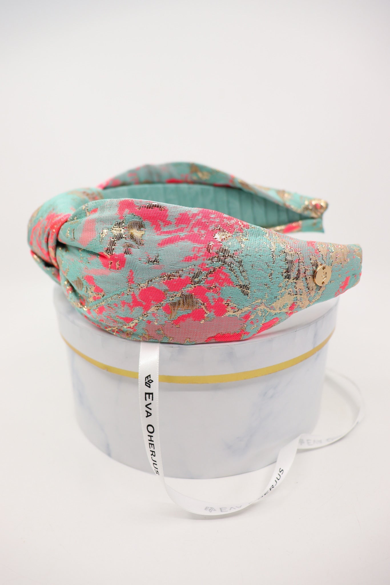 Misty Top Knot Headband – Luxurious & Handcrafted with Silk by Eva Oherjus at www.brixbailey.com