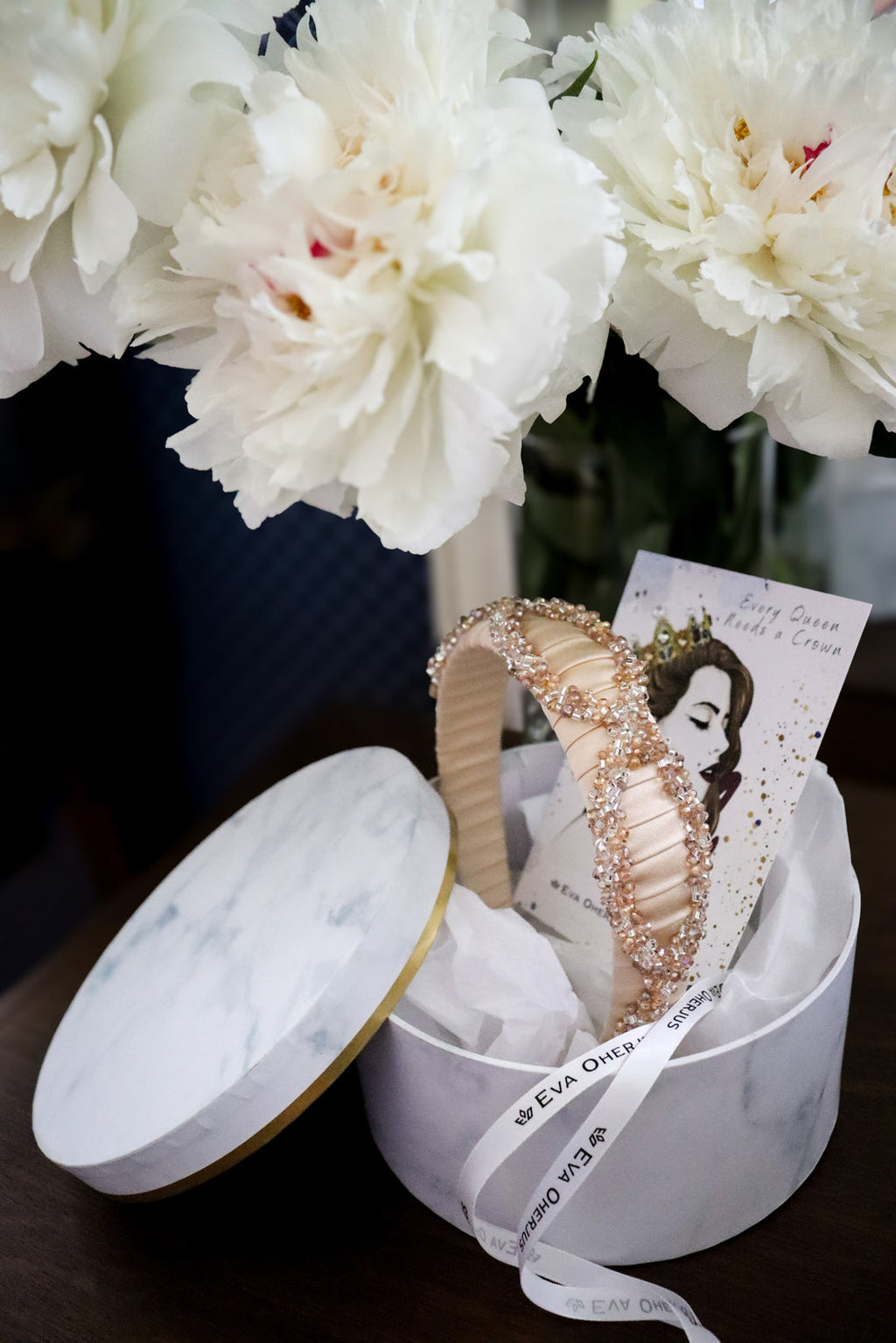 Luxurious Mulberry Silk Headband – Hand-Beaded & Elegant by Eva Oherjus at www.brixbailey.com