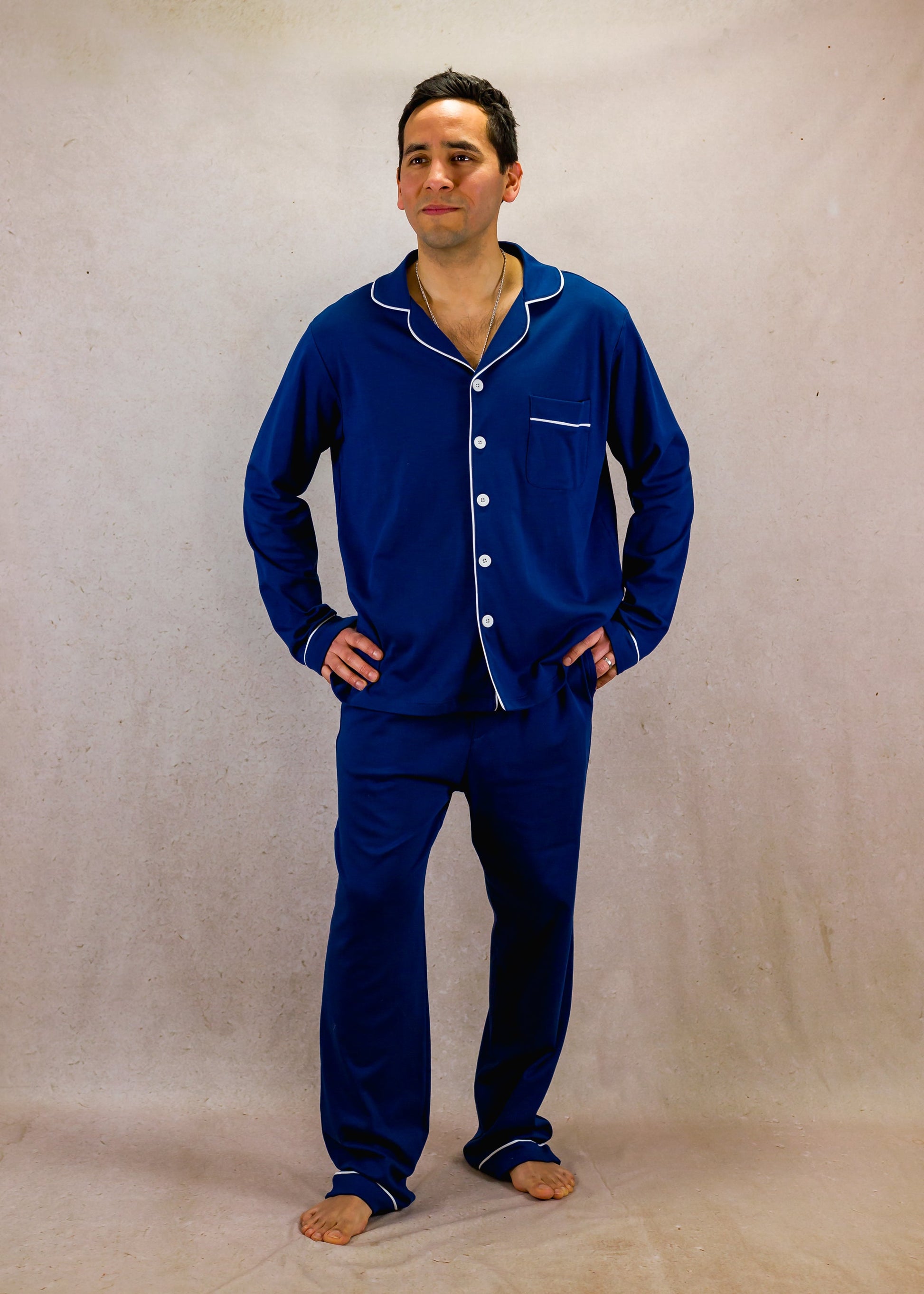 Blue Long Sleeve Pyjama Set