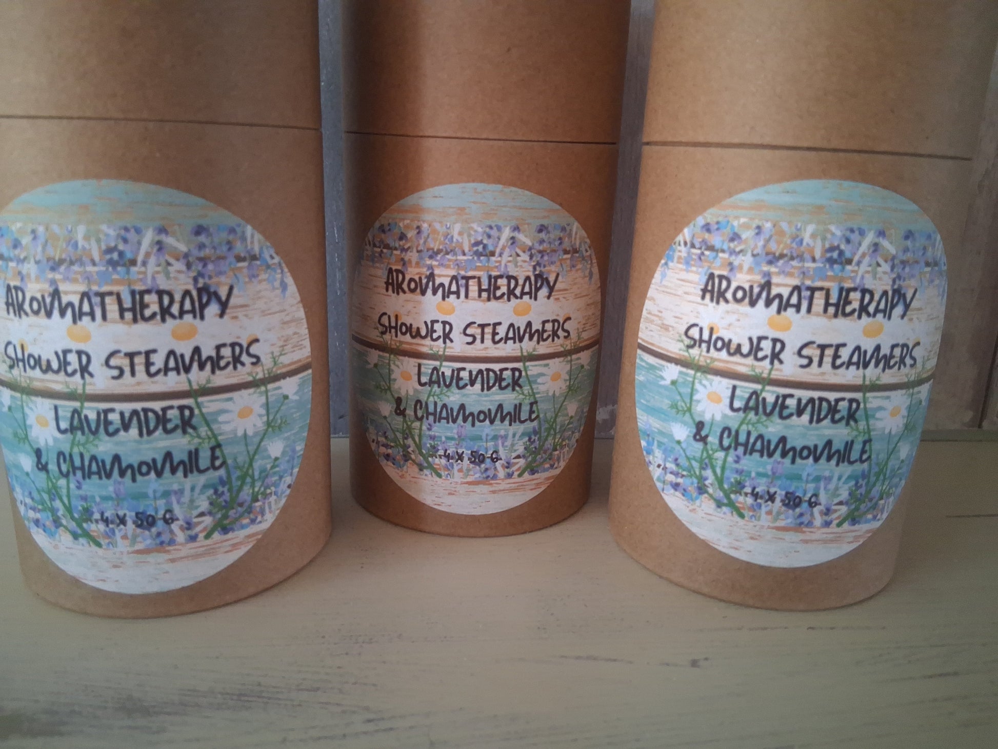 Lavender and Chamomile Shower Steamers Pack of 4